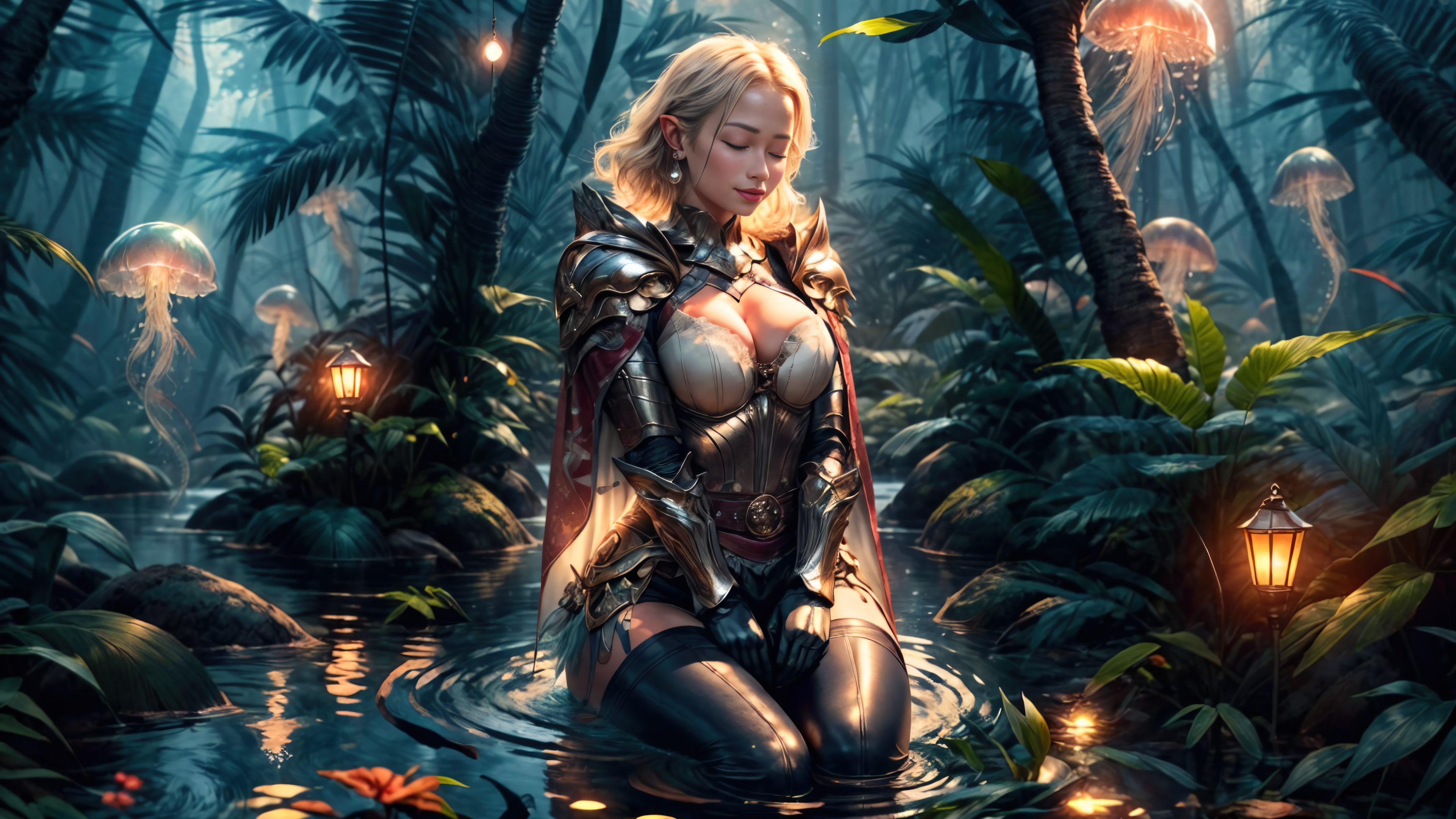 Fantasy Girl in a Magical Forest 4K HD Wallpaper