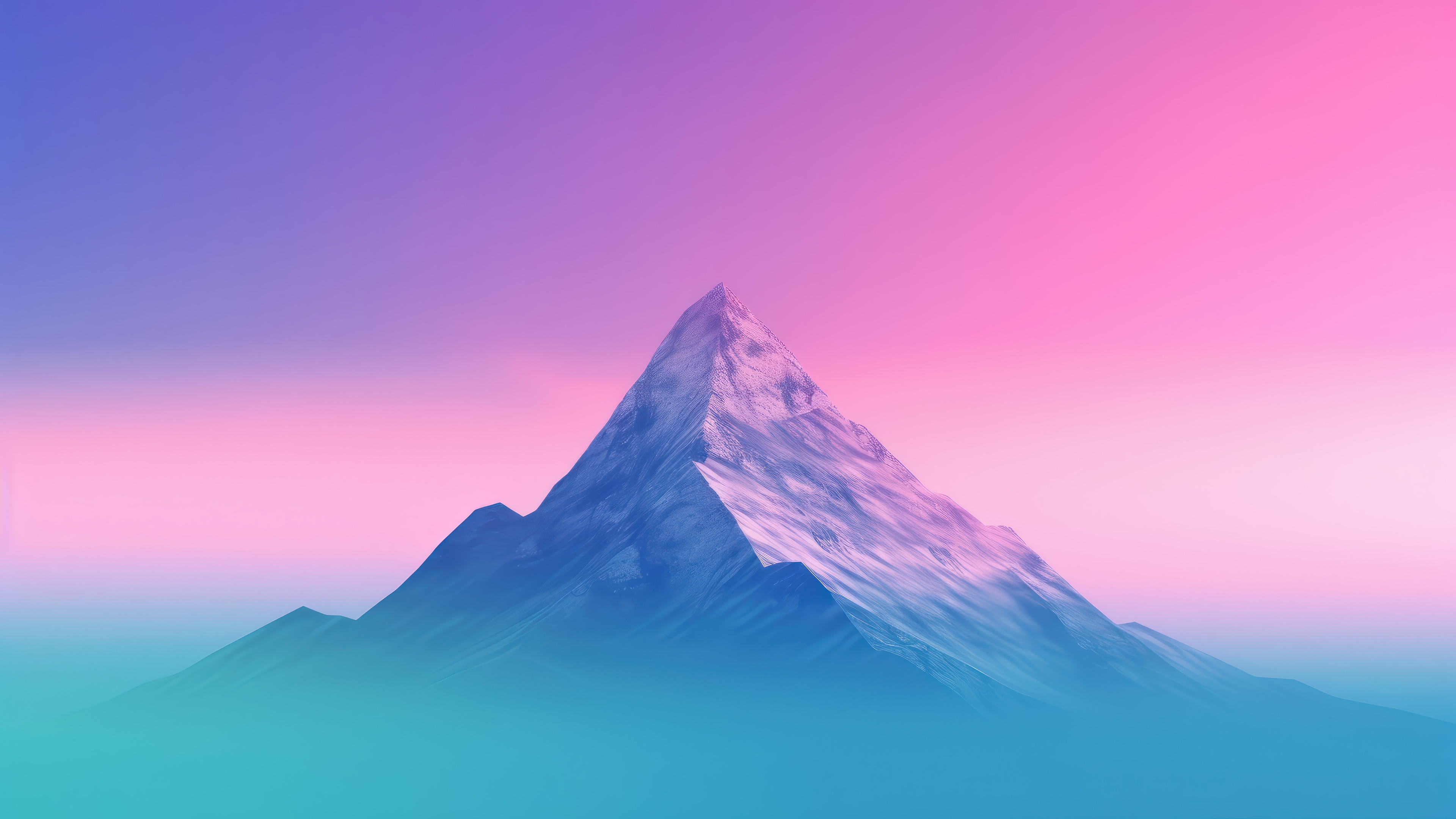 Minimalist Mountain Scenery 4K HD Wallpaper