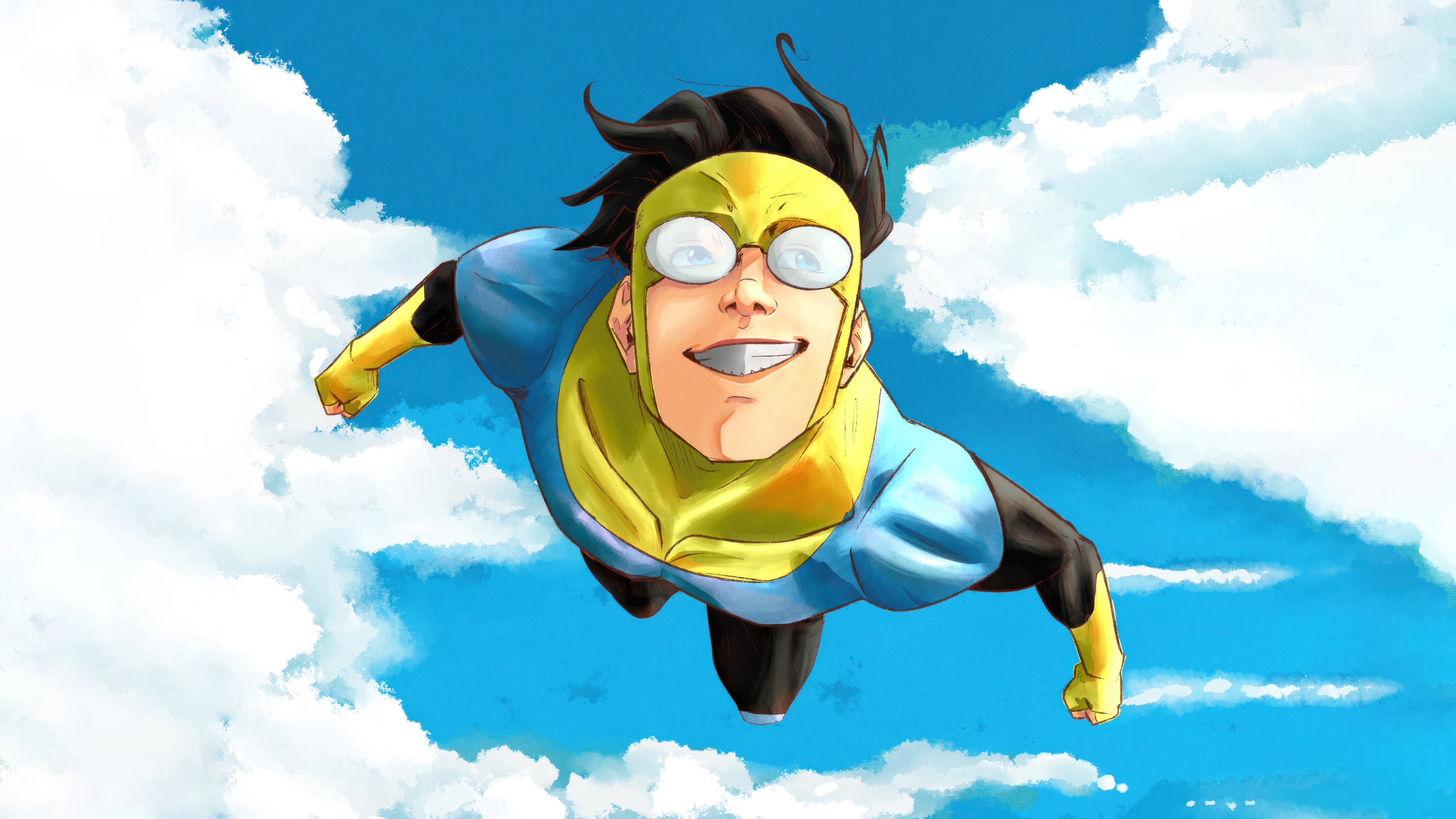 Invincible Flying Through Clouds 4K HD Wallpaper