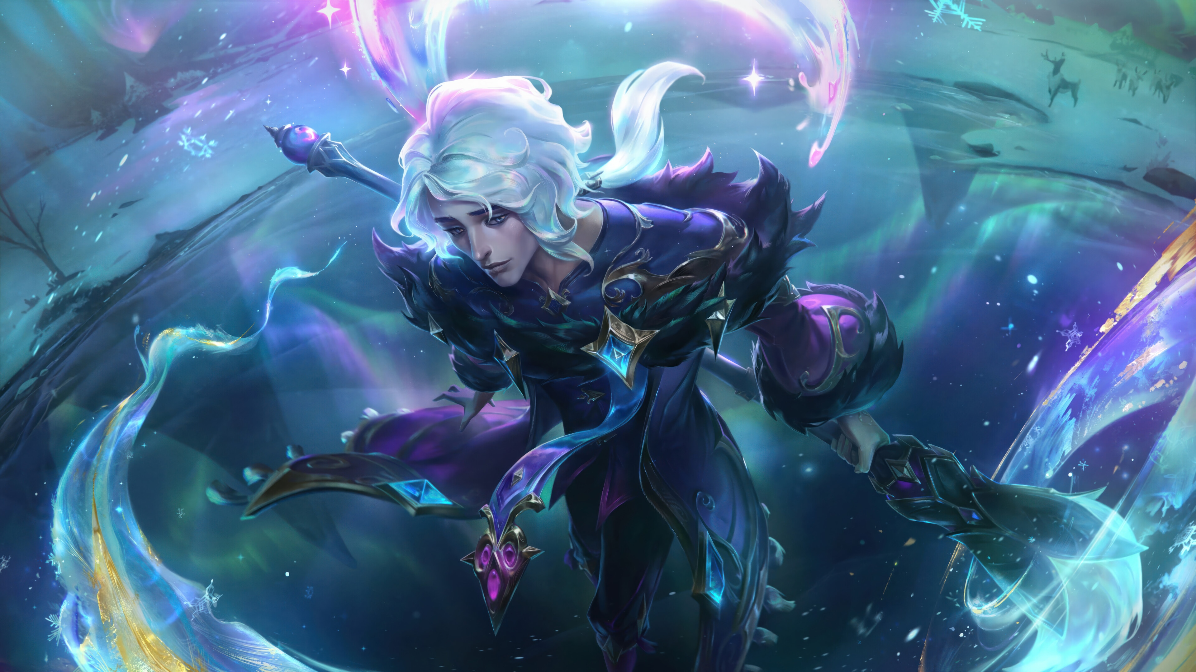 Winterblessed Hwei in League of Legends 4K HD Wallpaper