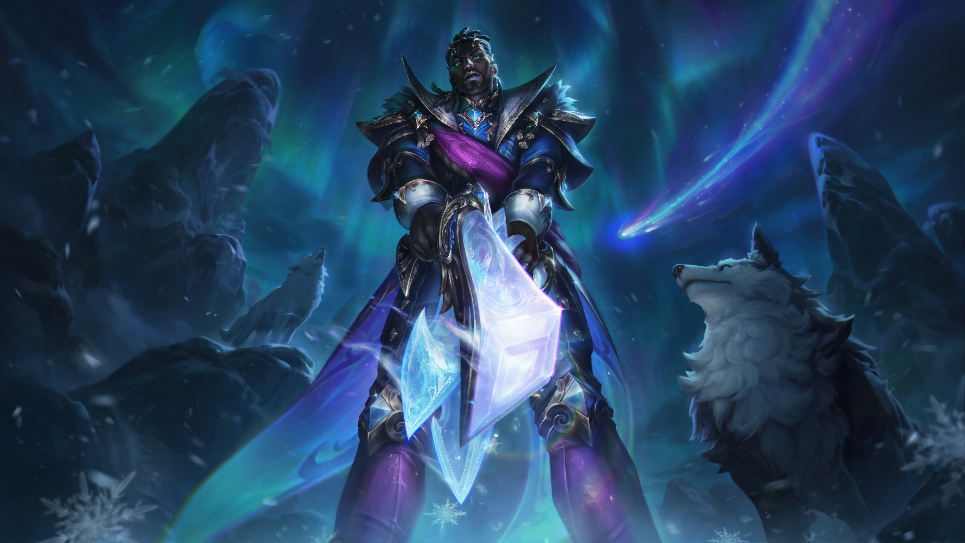 Winterblessed Lucian in League of Legends 4K HD Wallpaper