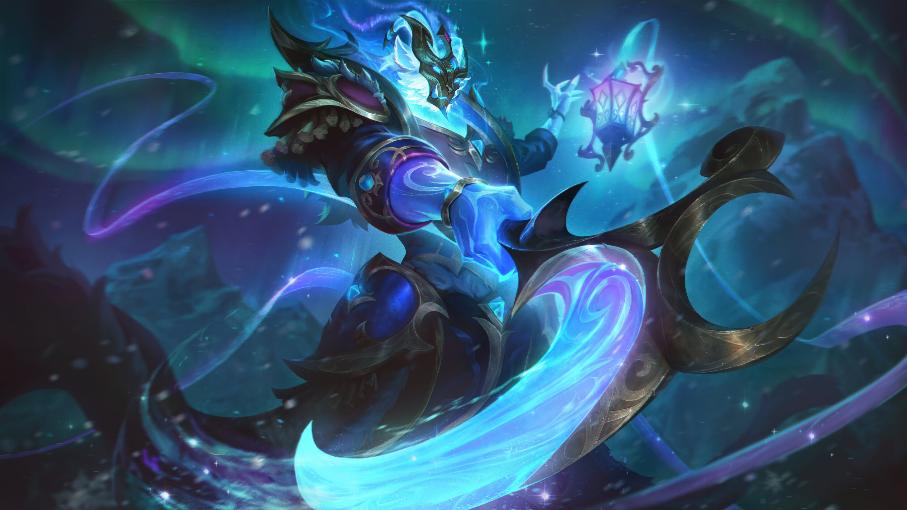 Winterblessed Thresh in League of Legends 4K HD Wallpaper