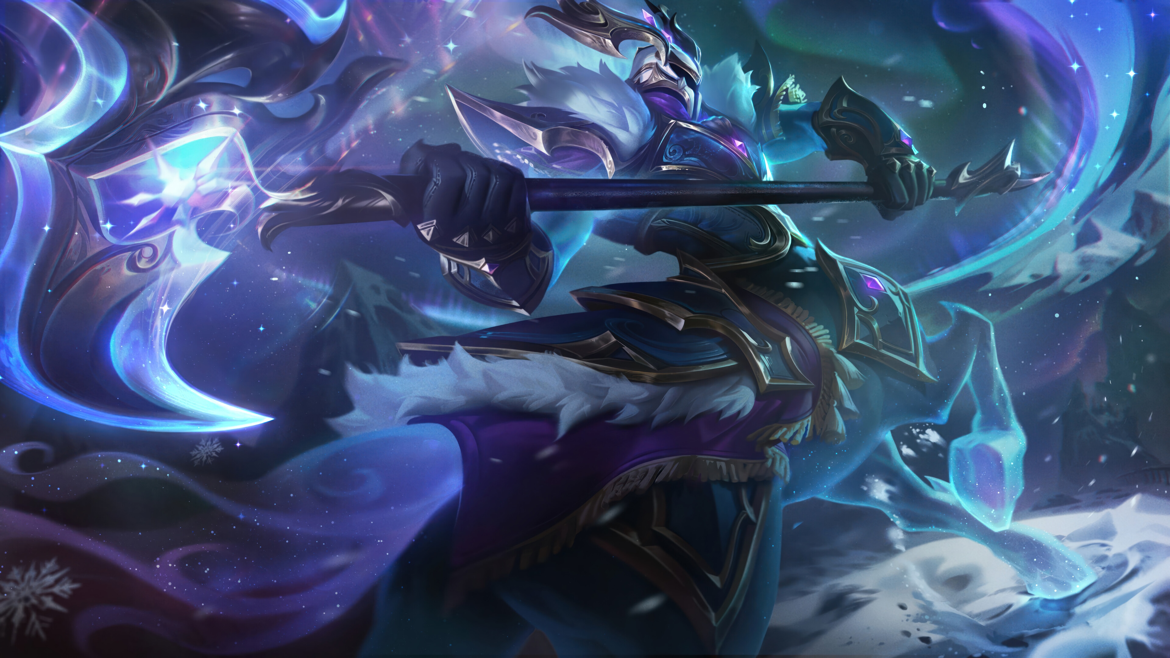 Winterblessed Hecarim 4K Splash Art HD Wallpaper
