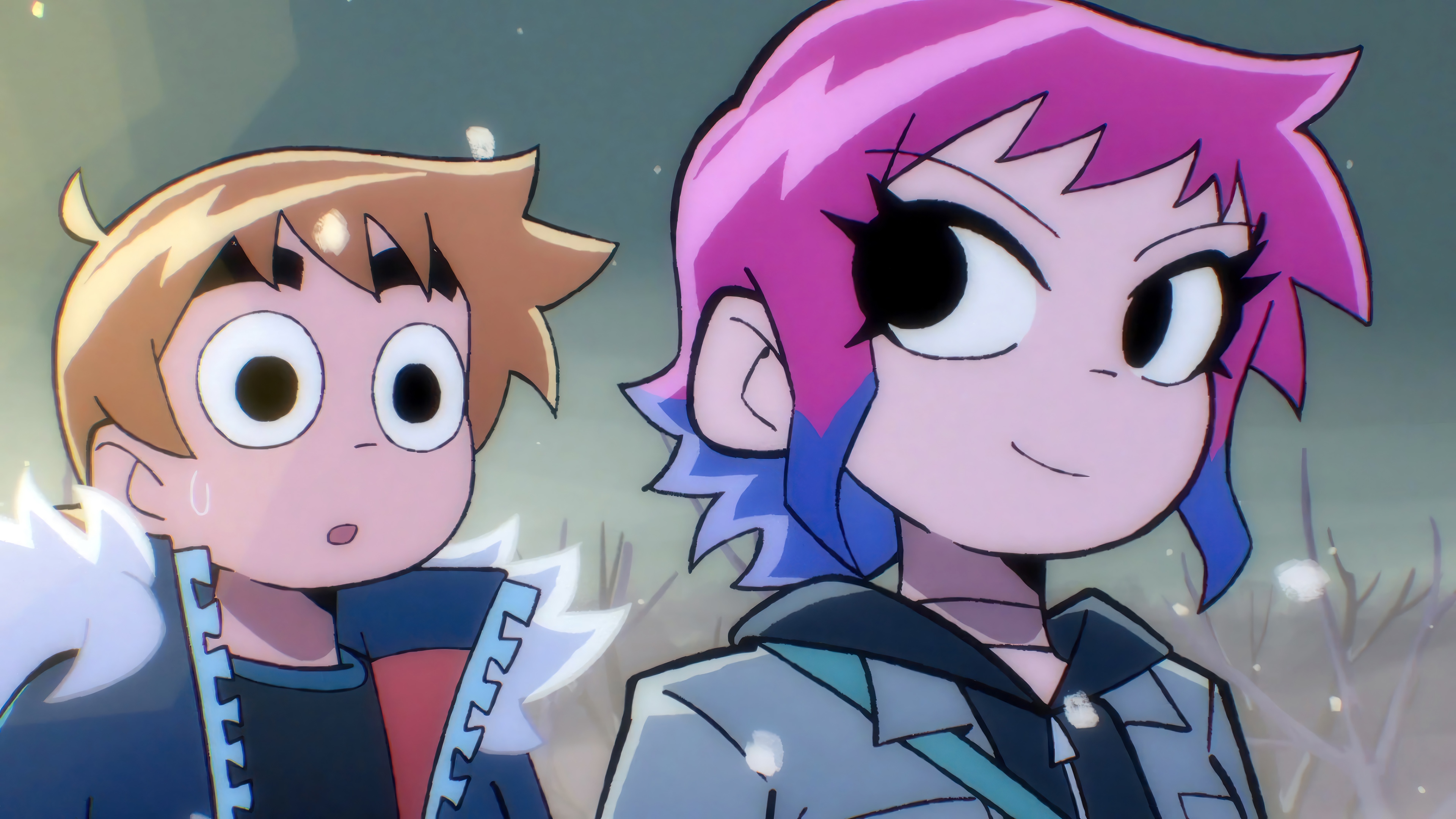 Scott Pilgrim Takes Off: Scott and Ramona HD Wallpaper