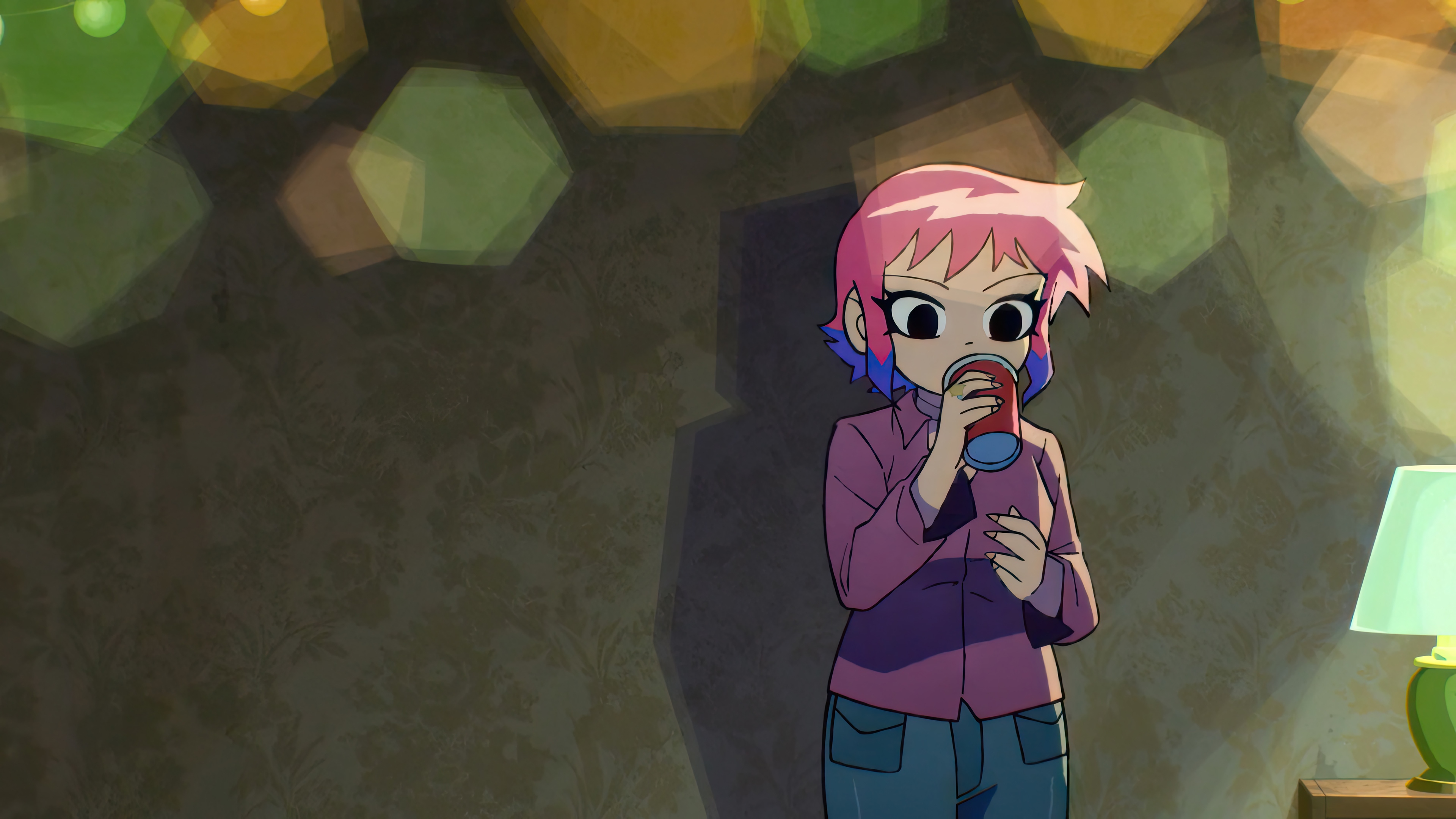 Ramona Flowers drinks from a can in Scott Pilgrim Takes Off HD Wallpaper