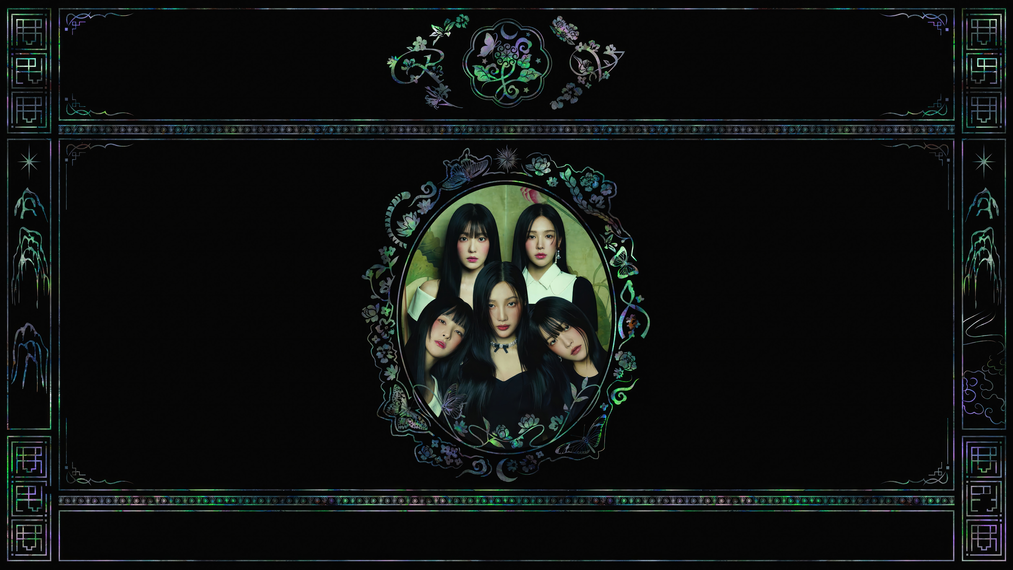 Red Velvet members in a circular frame HD Wallpaper