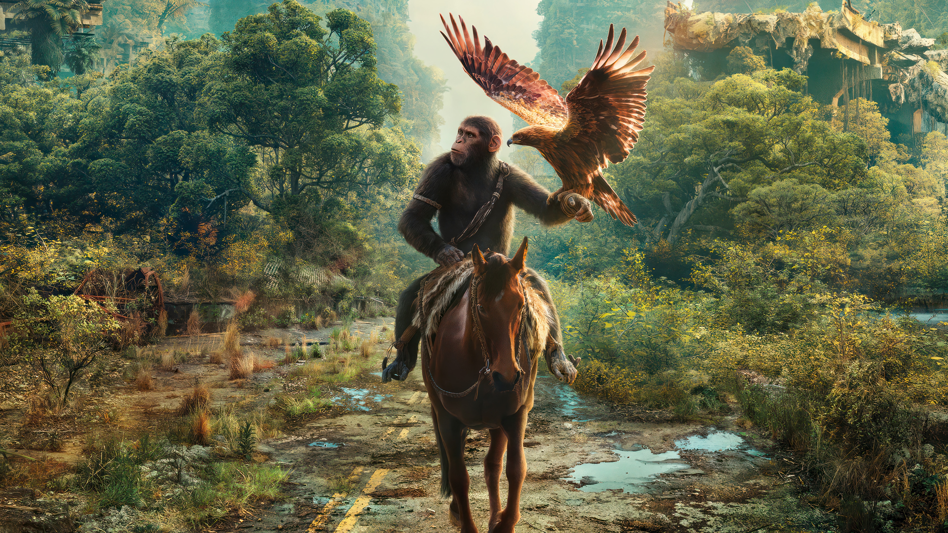 Kingdom of the Planet of the Apes 4K HD Wallpaper