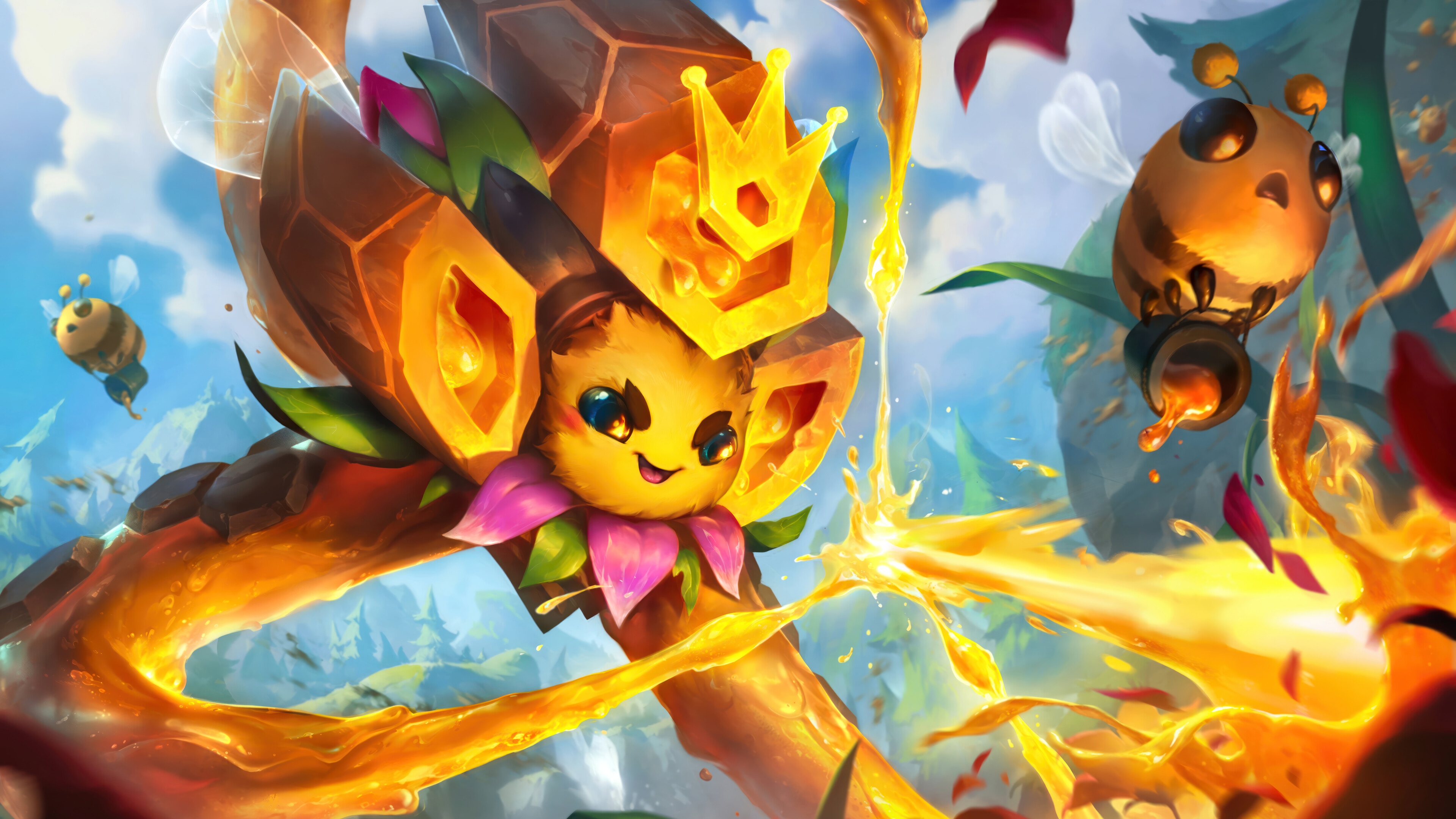 League of Legends Bee Champion with Honey HD Wallpaper
