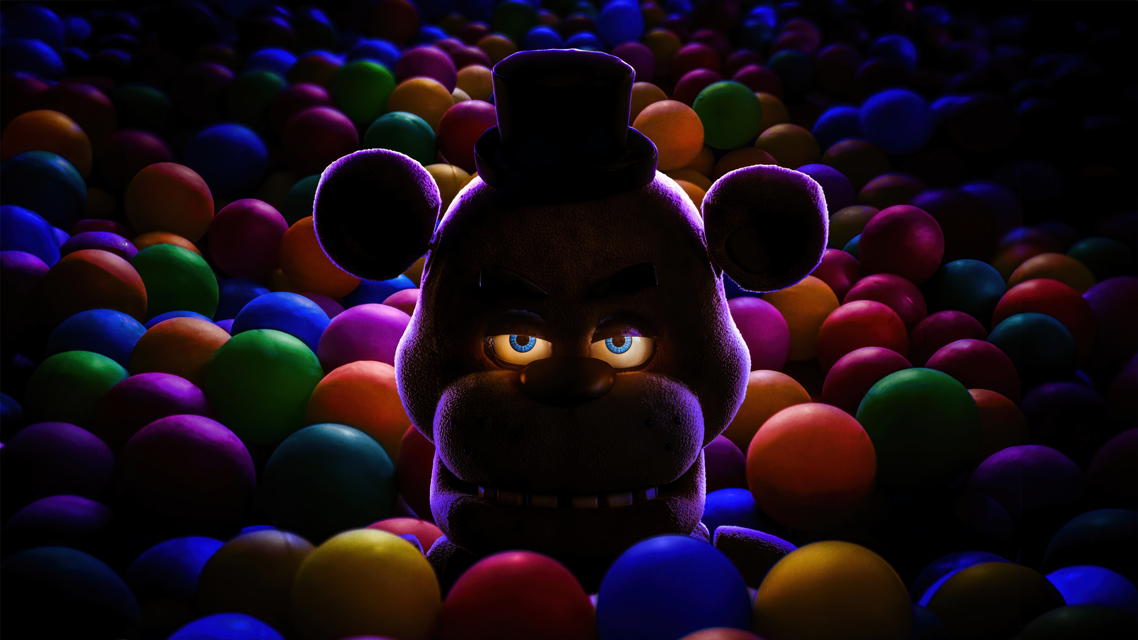Freddy Fazbear in a Ball Pit 4K HD Wallpaper