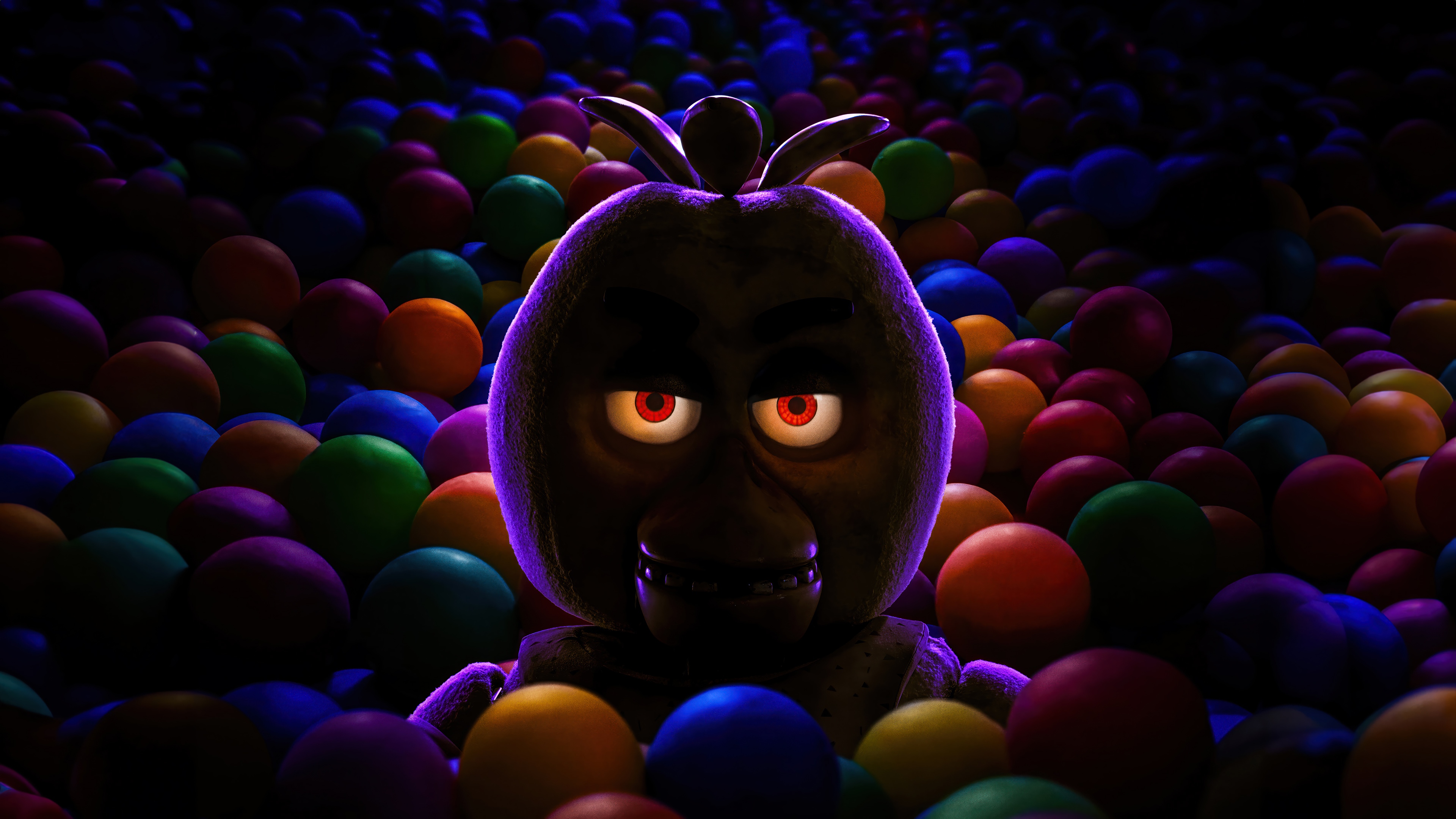 Horror Chica in a Ball Pit 4K HD Wallpaper
