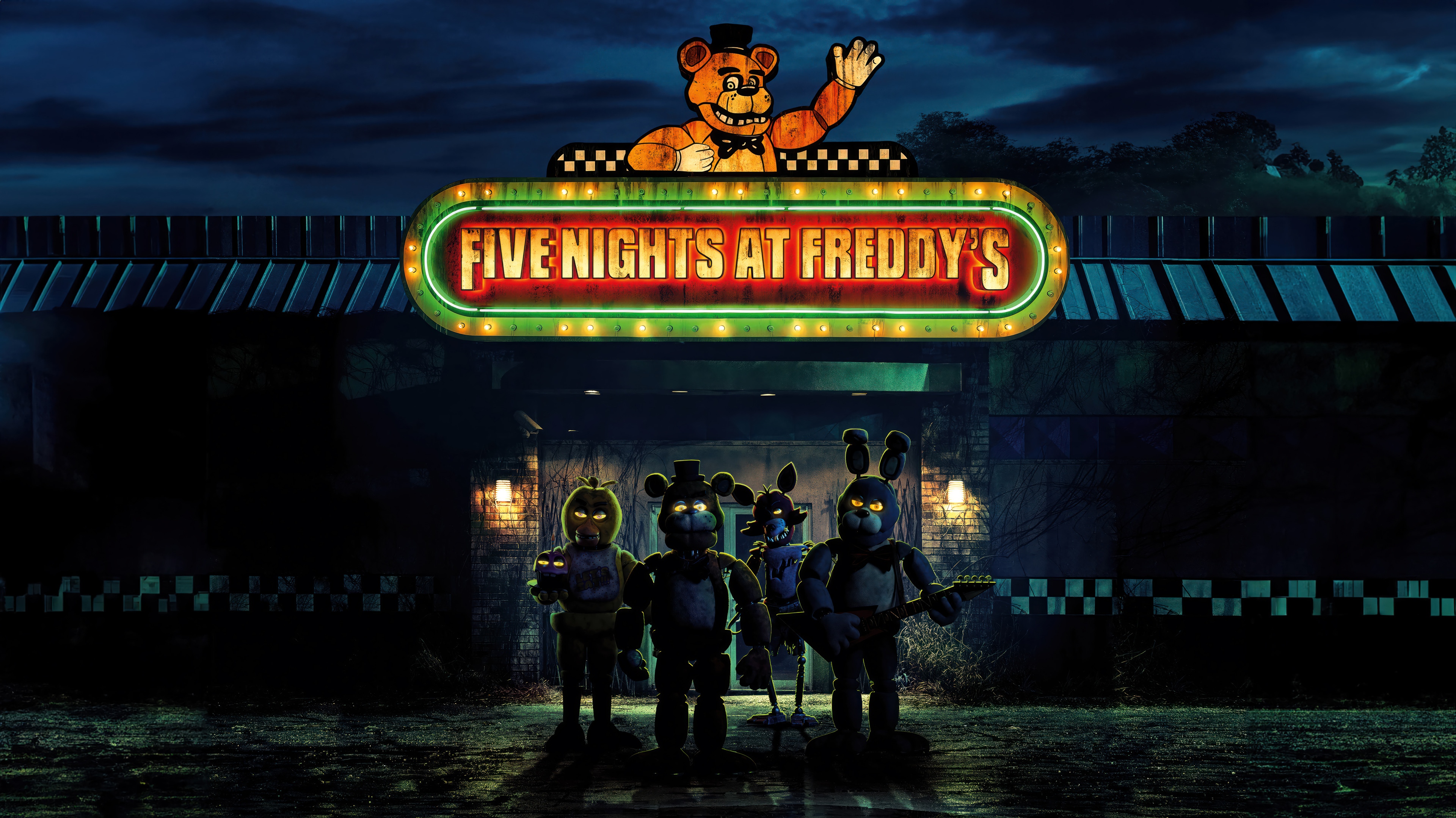 Five Nights at Freddy's 4K Horror Movie HD Wallpaper
