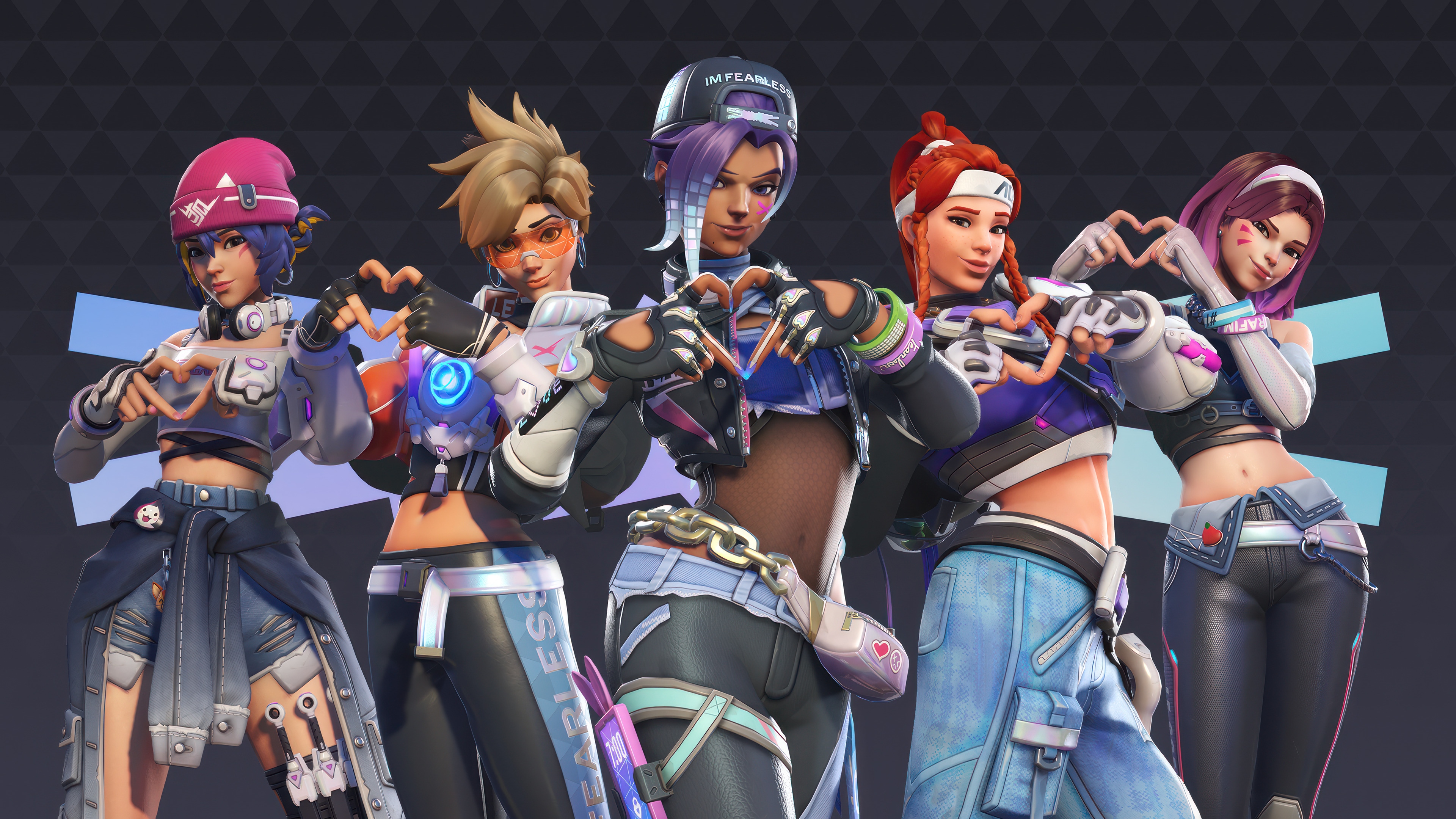 Overwatch 2 x Le Sserafim Characters HD Wallpaper