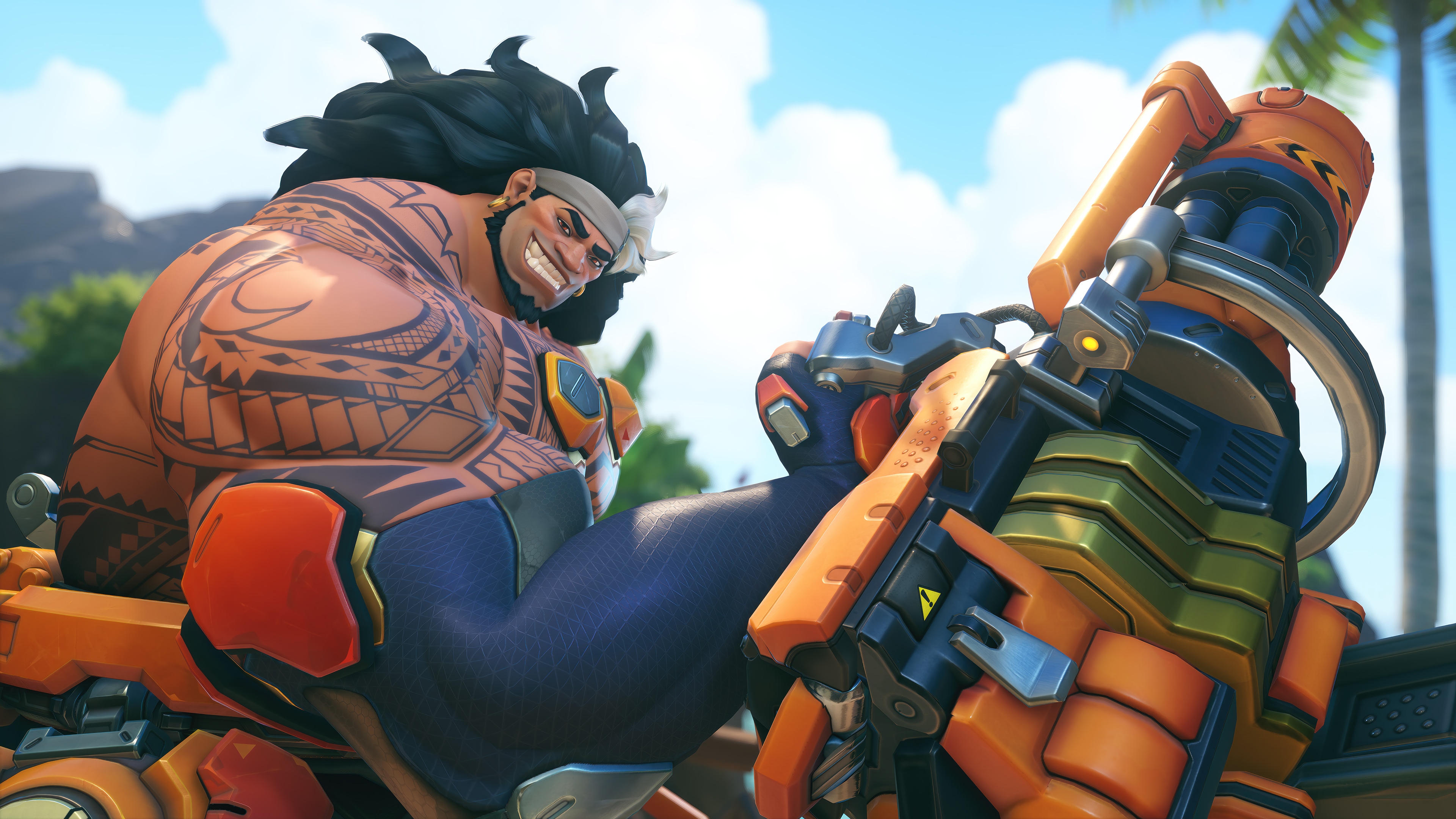 Mauga from Overwatch 2 HD Wallpaper