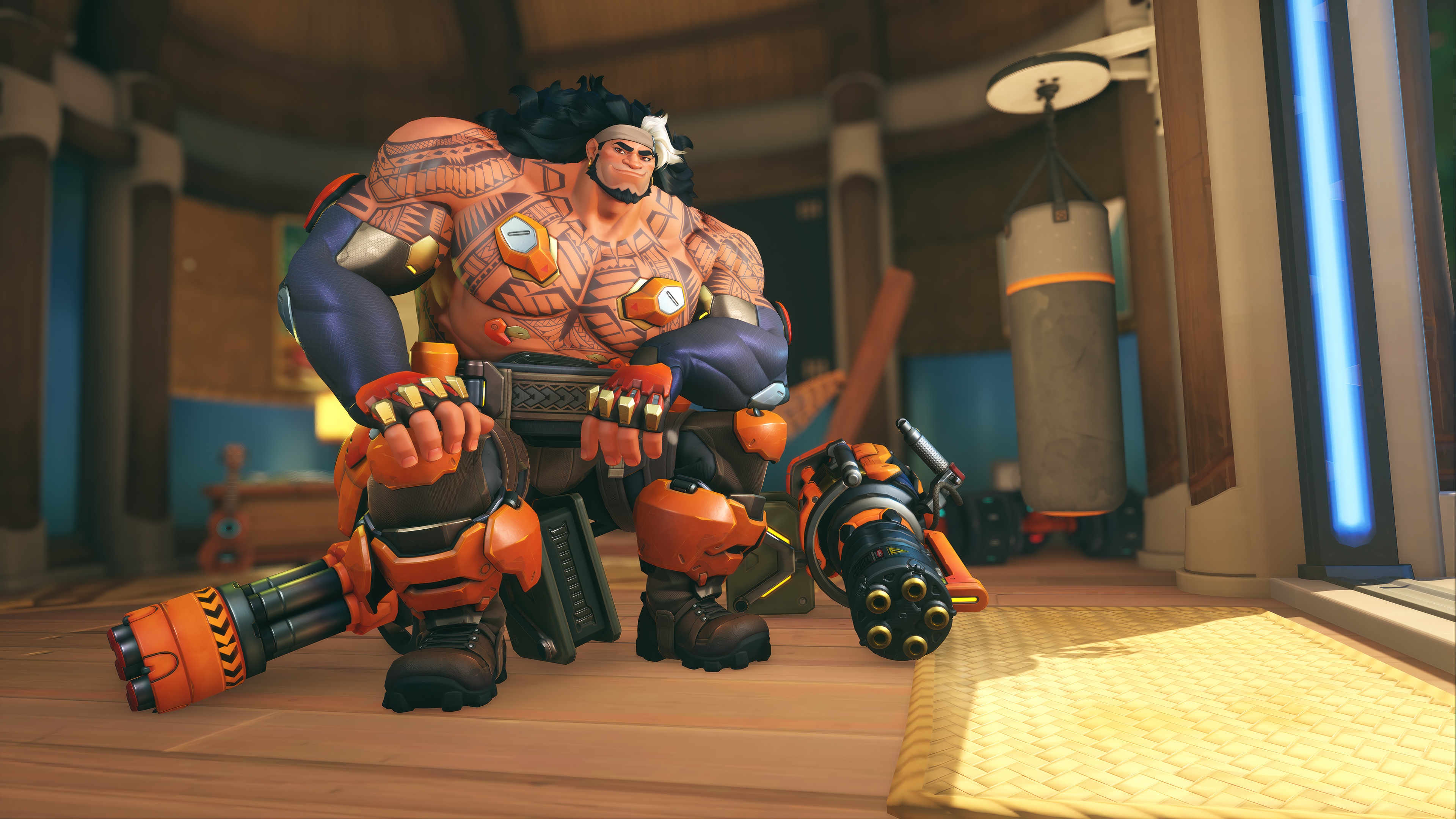 Mauga from Overwatch 2 in 4K HD Wallpaper