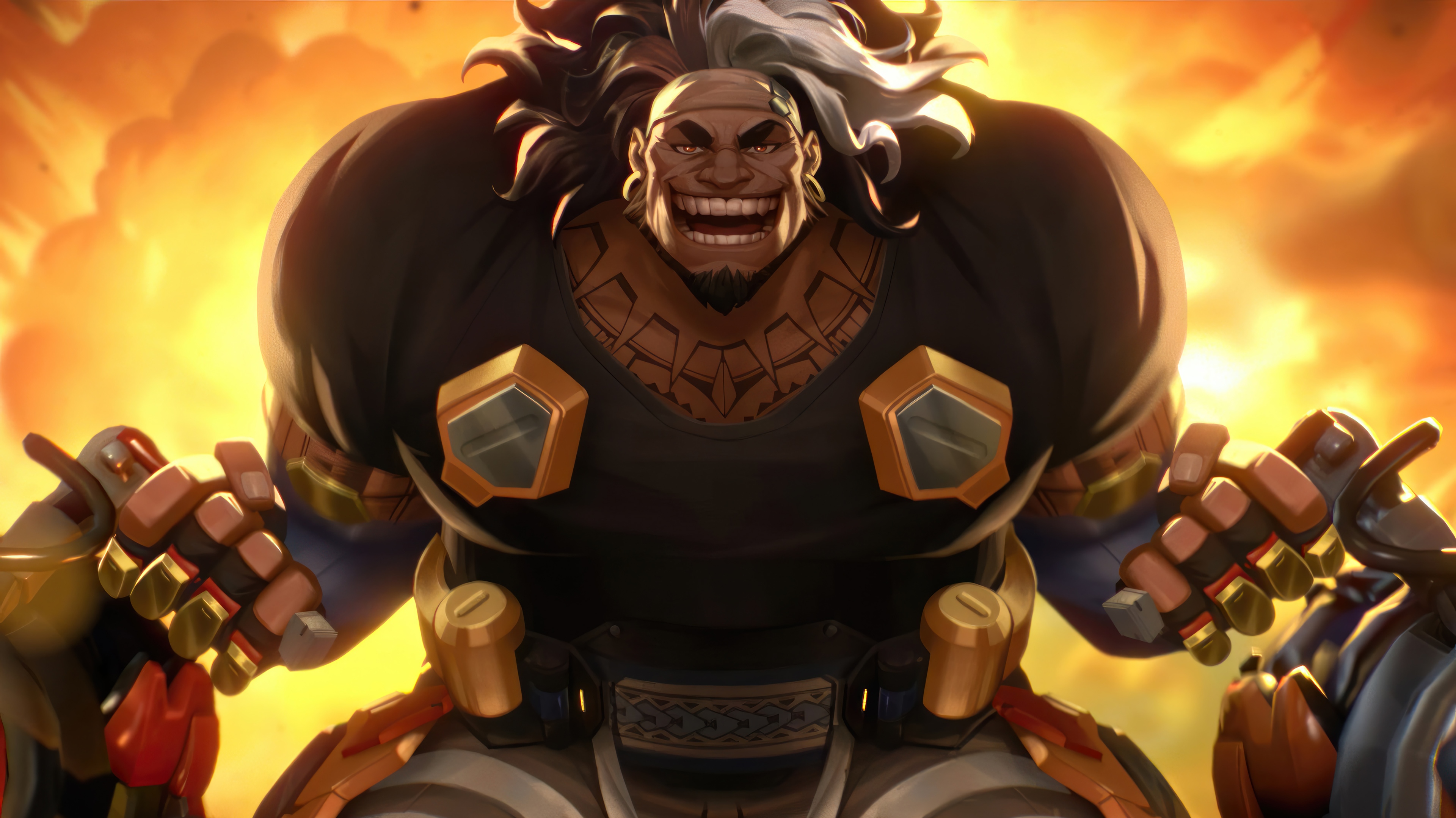 Mauga from Overwatch 2 in 4K HD Wallpaper