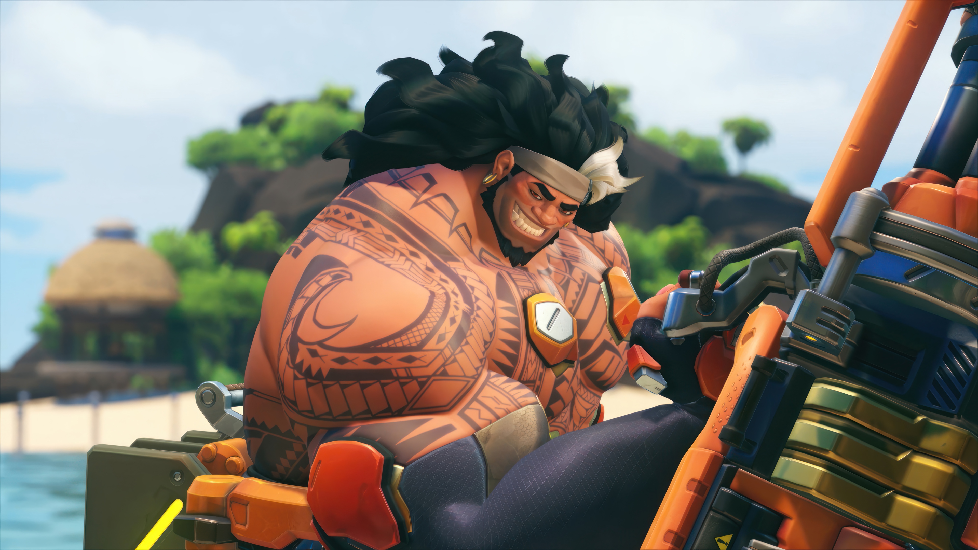 Mauga from Overwatch 2 in 4K HD Wallpaper
