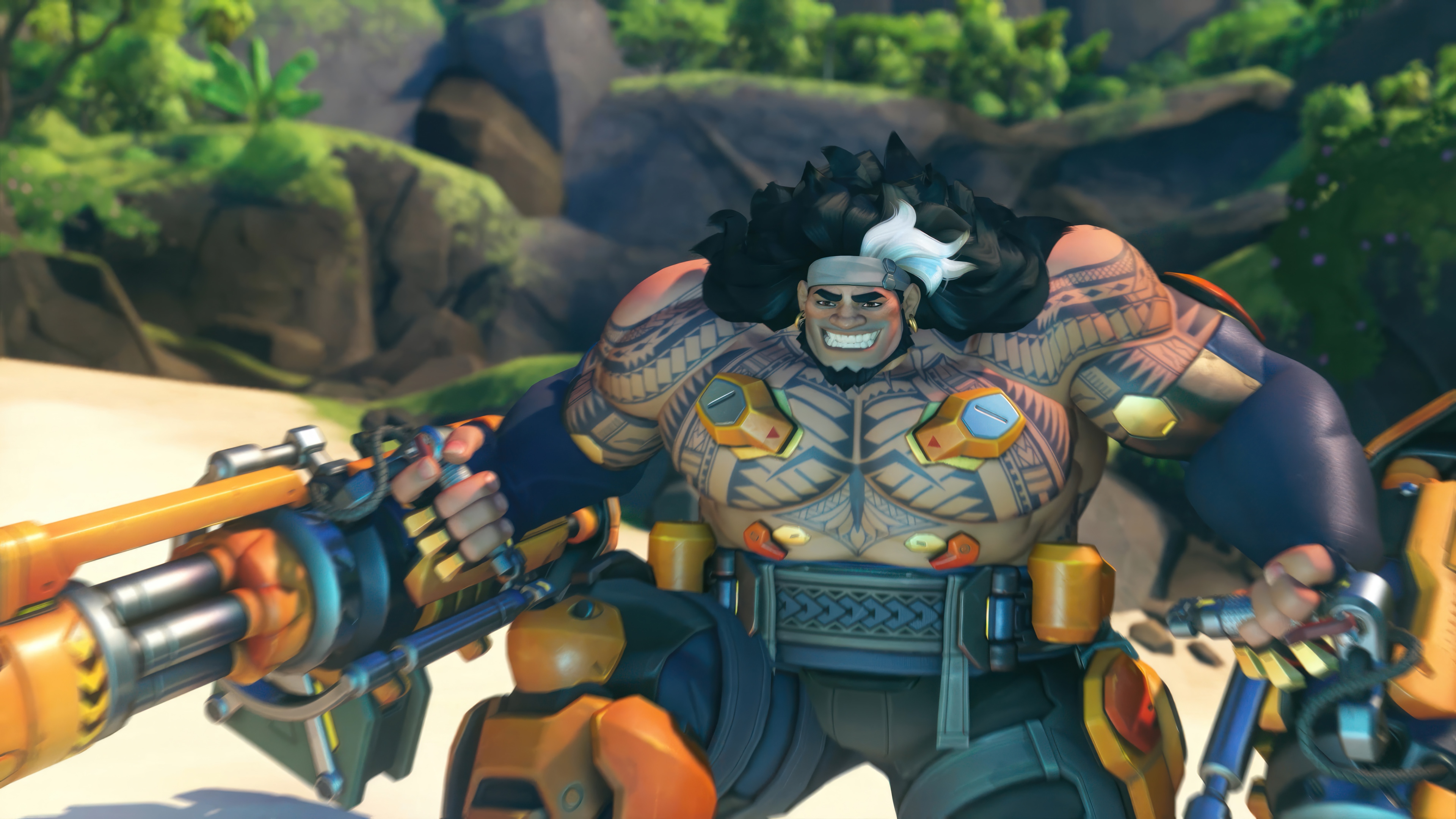 Mauga from Overwatch 2 in 4K HD Wallpaper
