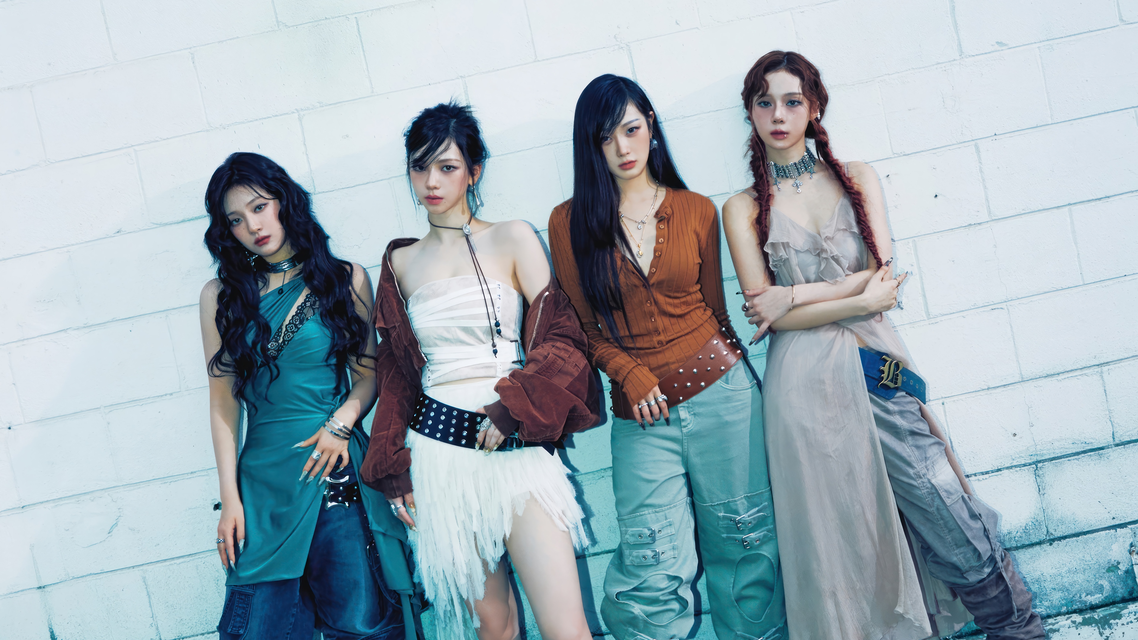 Aespa members Ningning, Karina, Giselle, and Winter HD Wallpaper