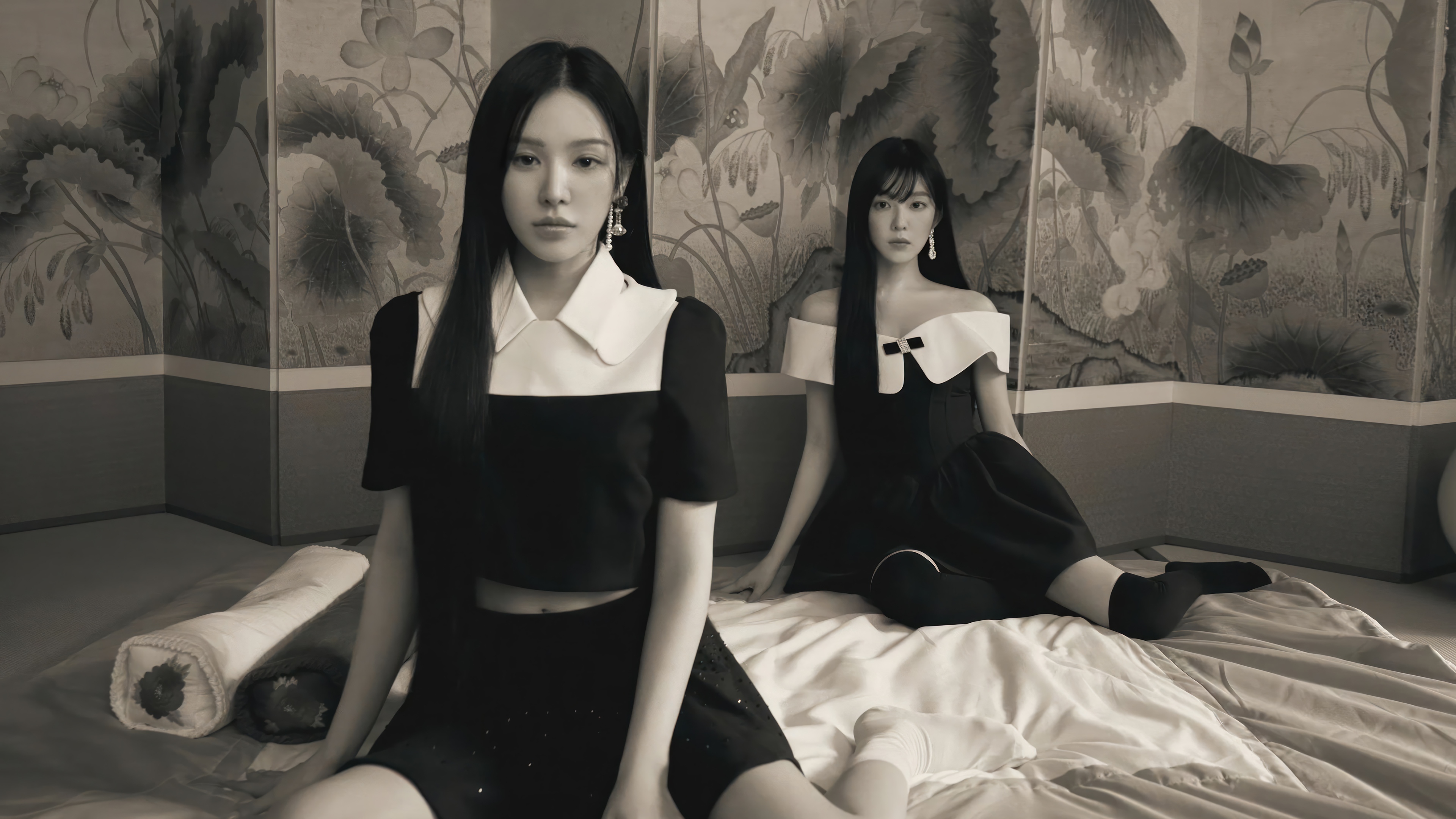 Red Velvet Wendy and Irene in Chill Kill 4K HD Wallpaper