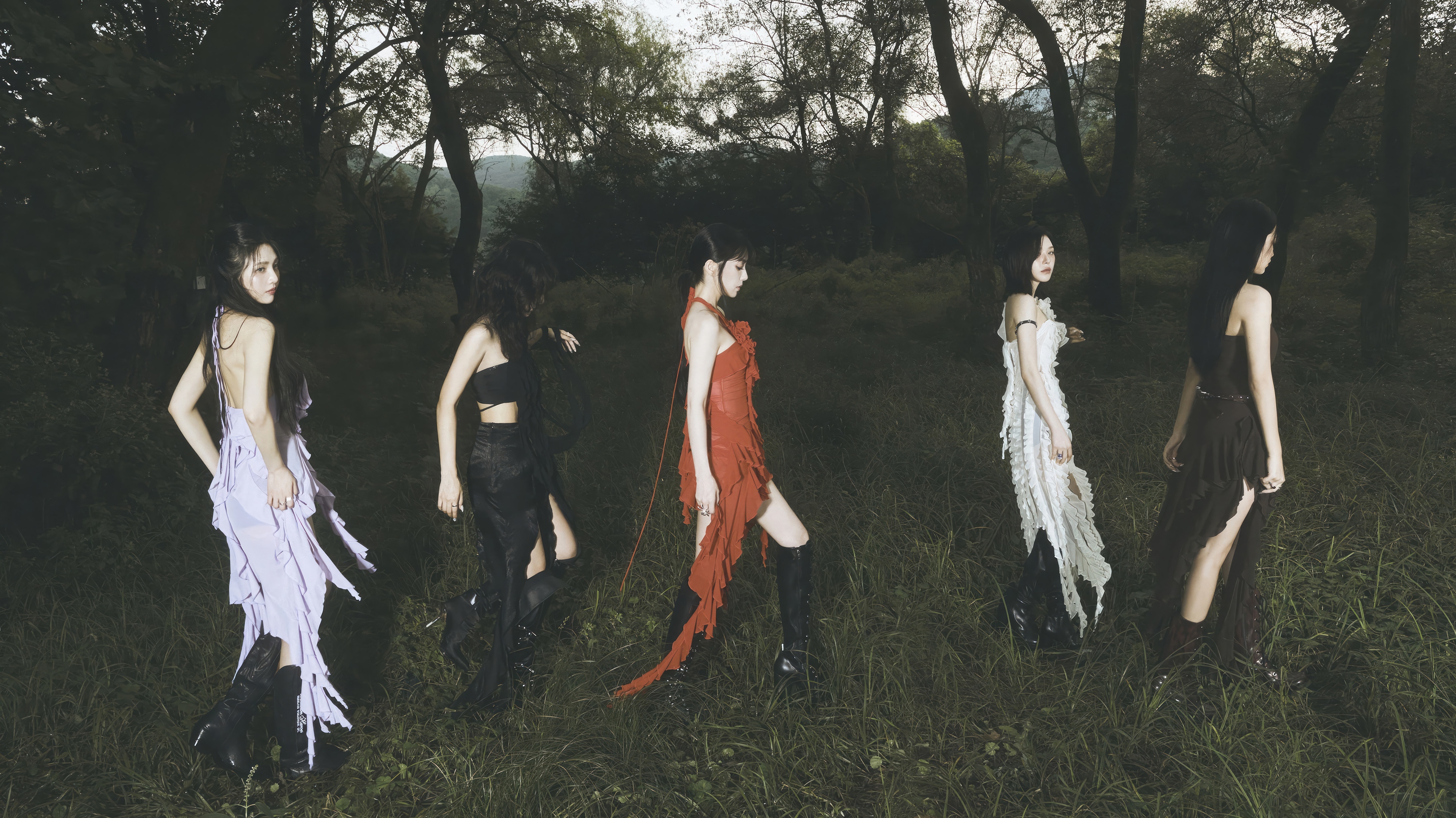 Red Velvet members in "Chill Kill" concept art HD Wallpaper