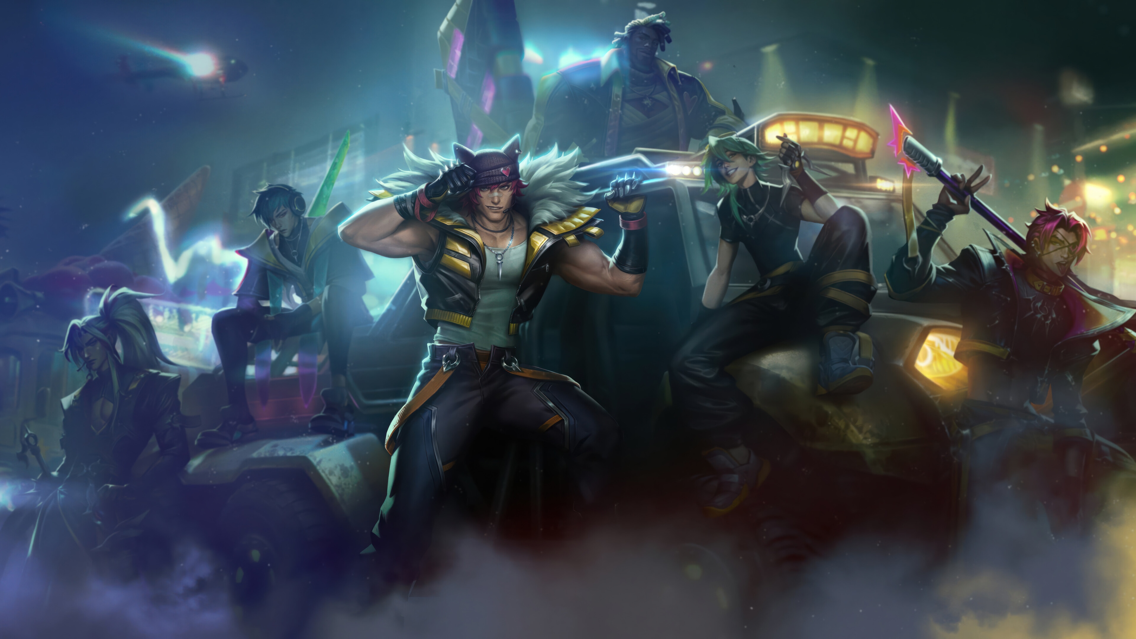 Heartsteel Sett and group in League of Legends splash art 4K HD Wallpaper