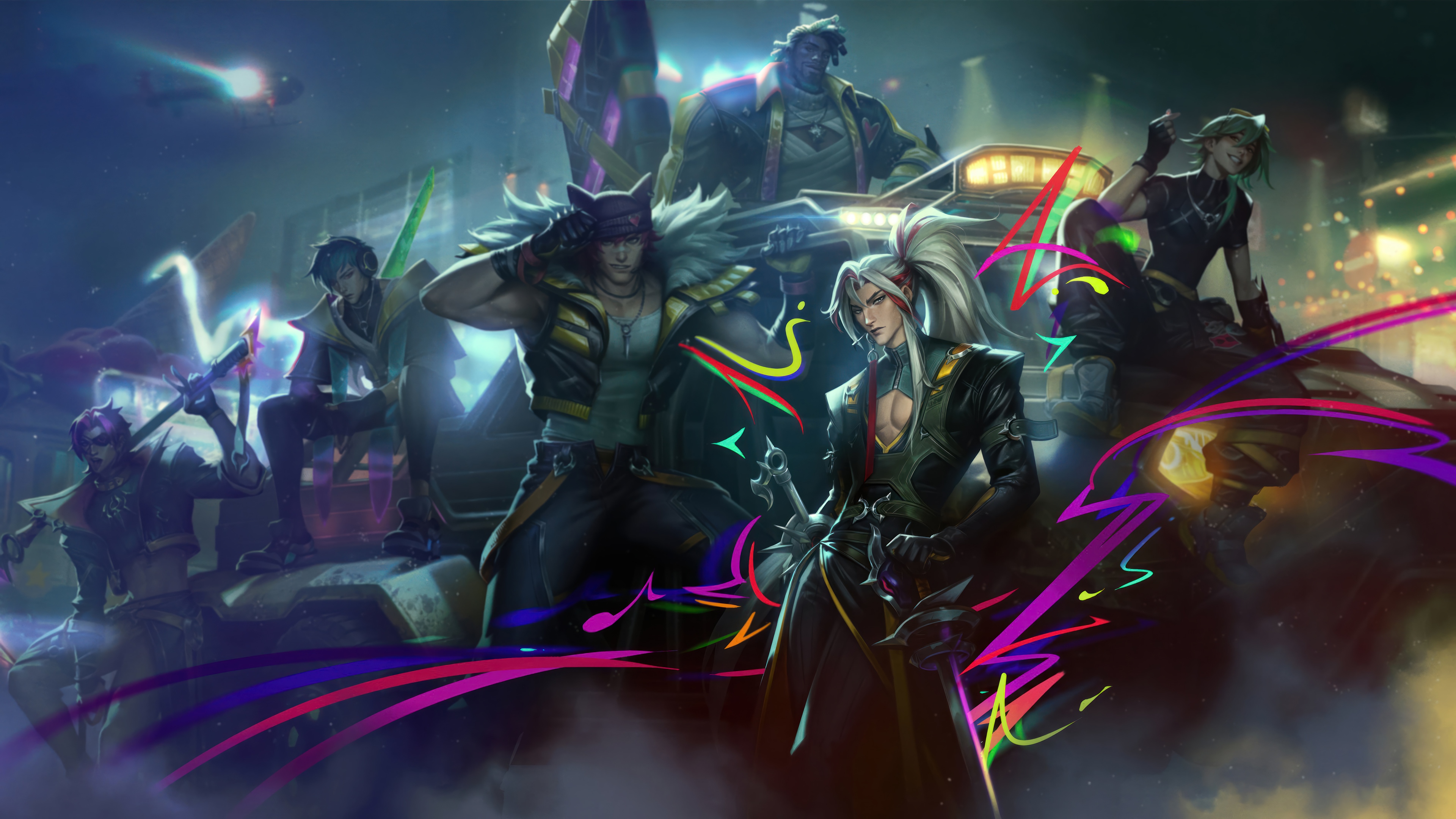 Heartsteel Yone and group in League of Legends 4K HD Wallpaper