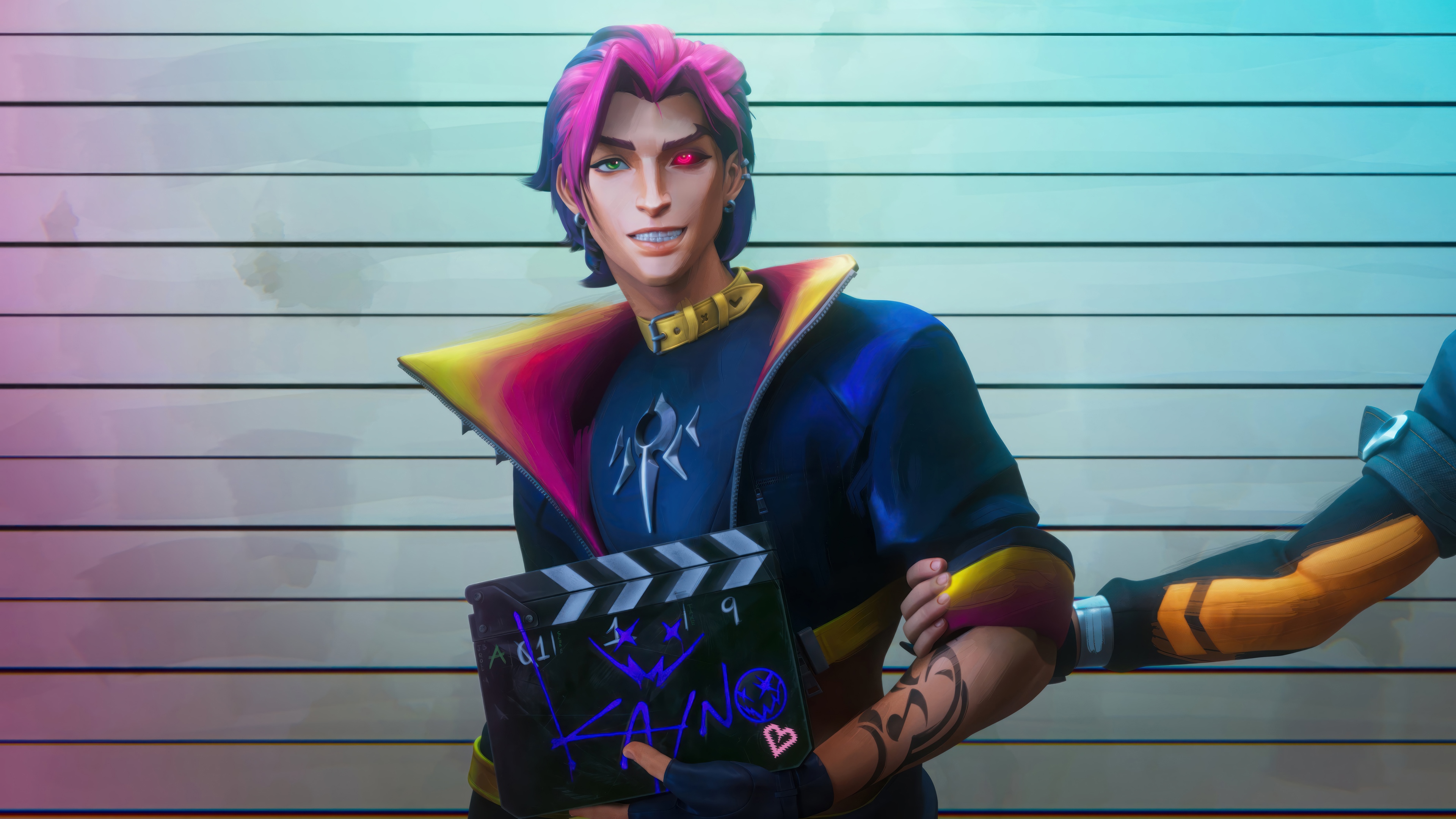 Kayn Mugshot with Heartsteel Clapperboard 4K HD Wallpaper