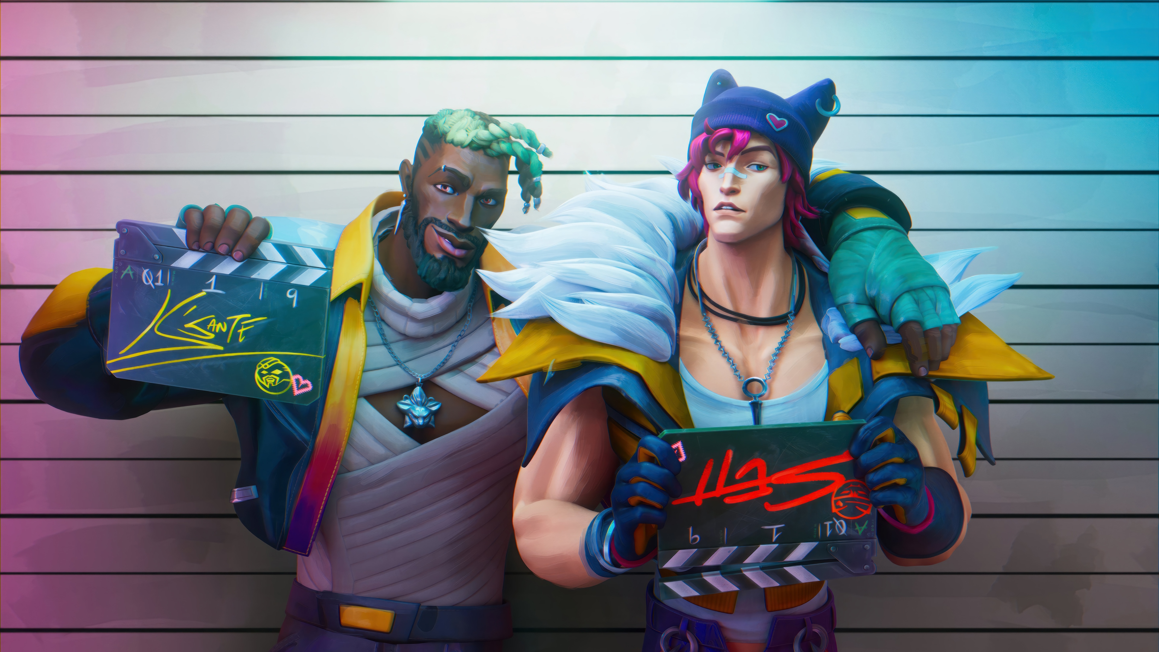 Sett and K'Sante Heartsteel Mugshot 4K HD Wallpaper