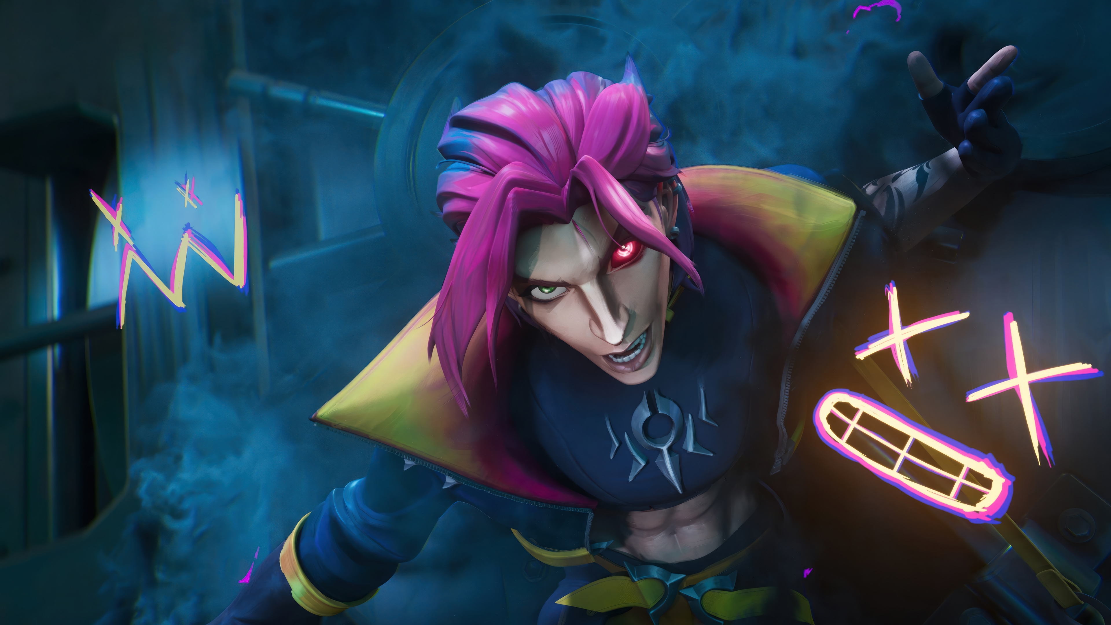 Kayn from League of Legends with graffiti HD Wallpaper
