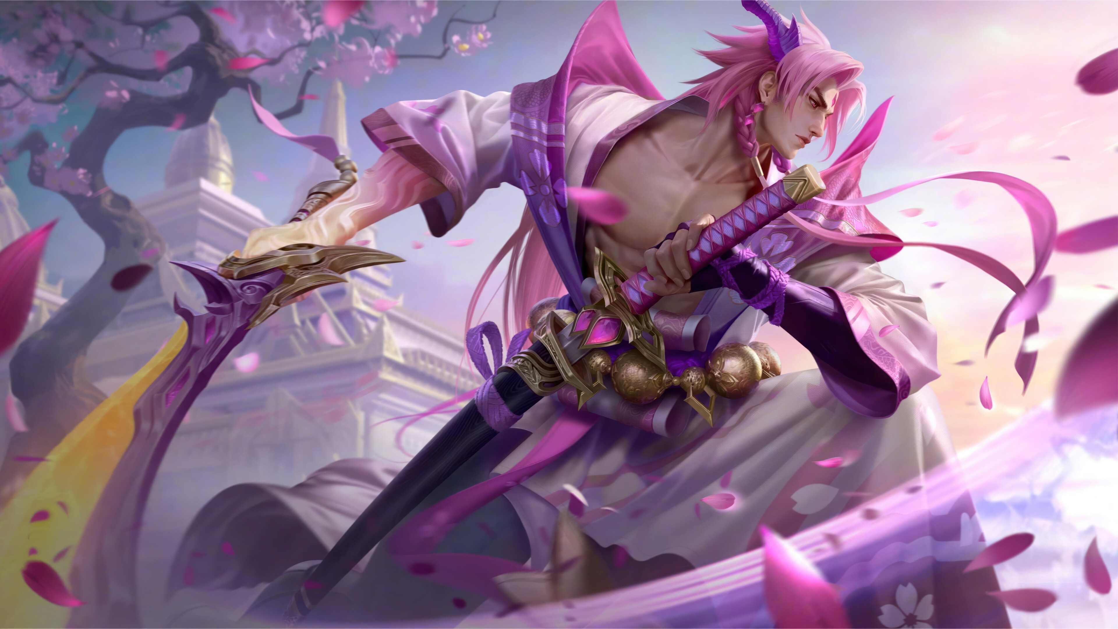 Yone from League of Legends 4K Splash Art HD Wallpaper