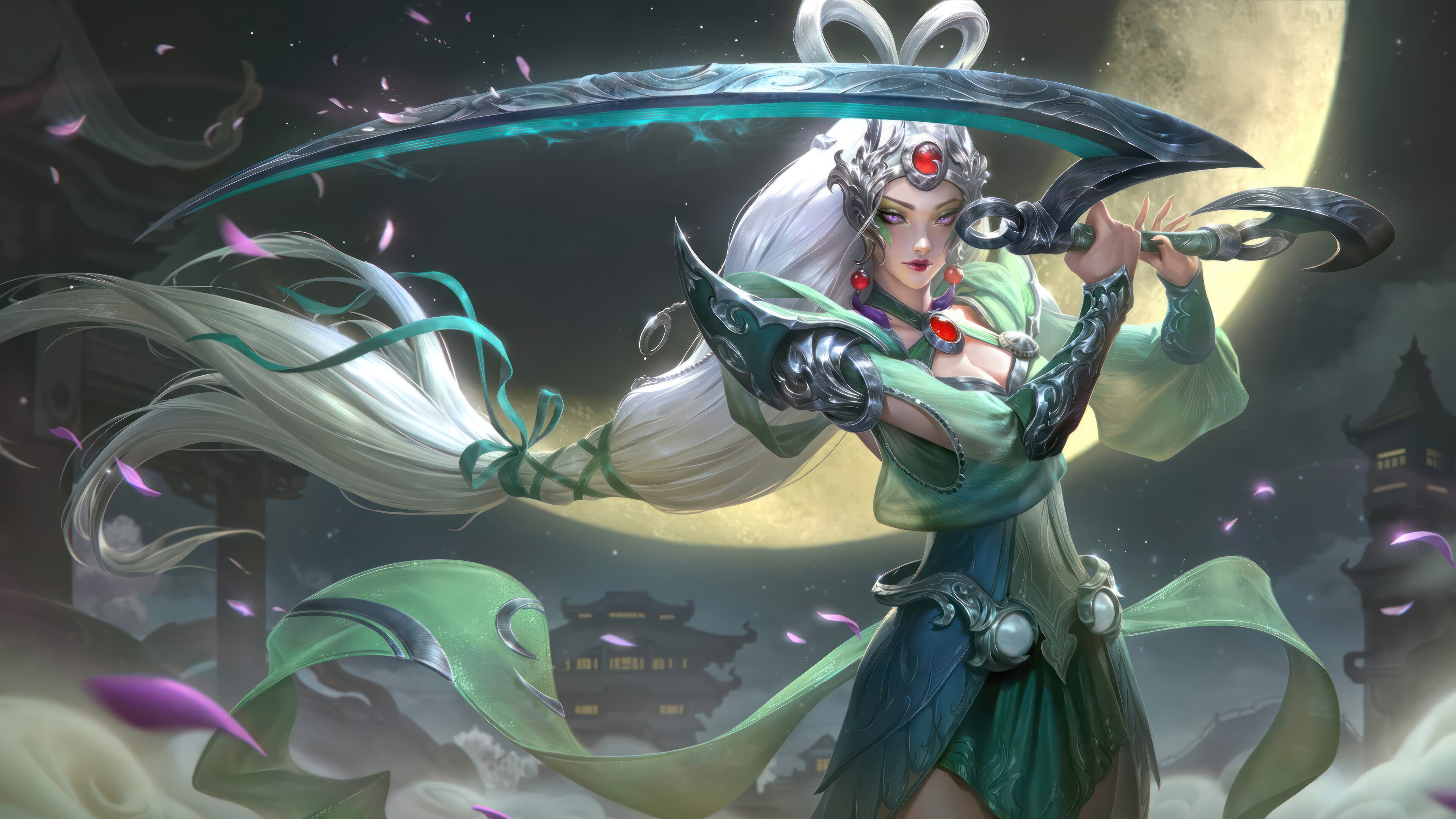 Diana from League of Legends 4K Splash Art HD Wallpaper