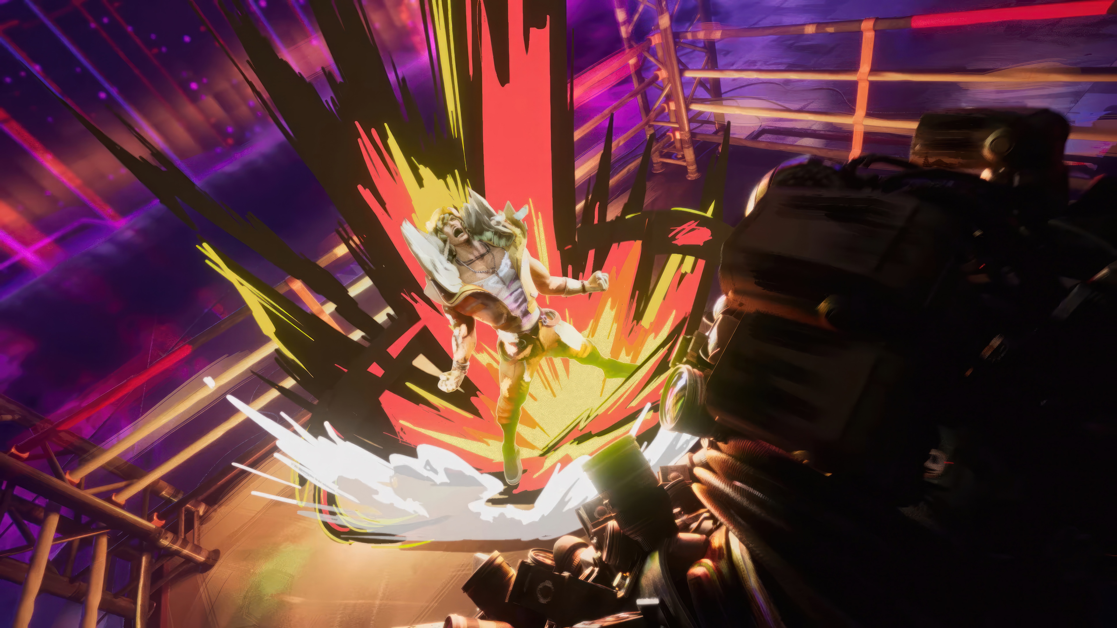 Sett from League of Legends in a fight HD Wallpaper