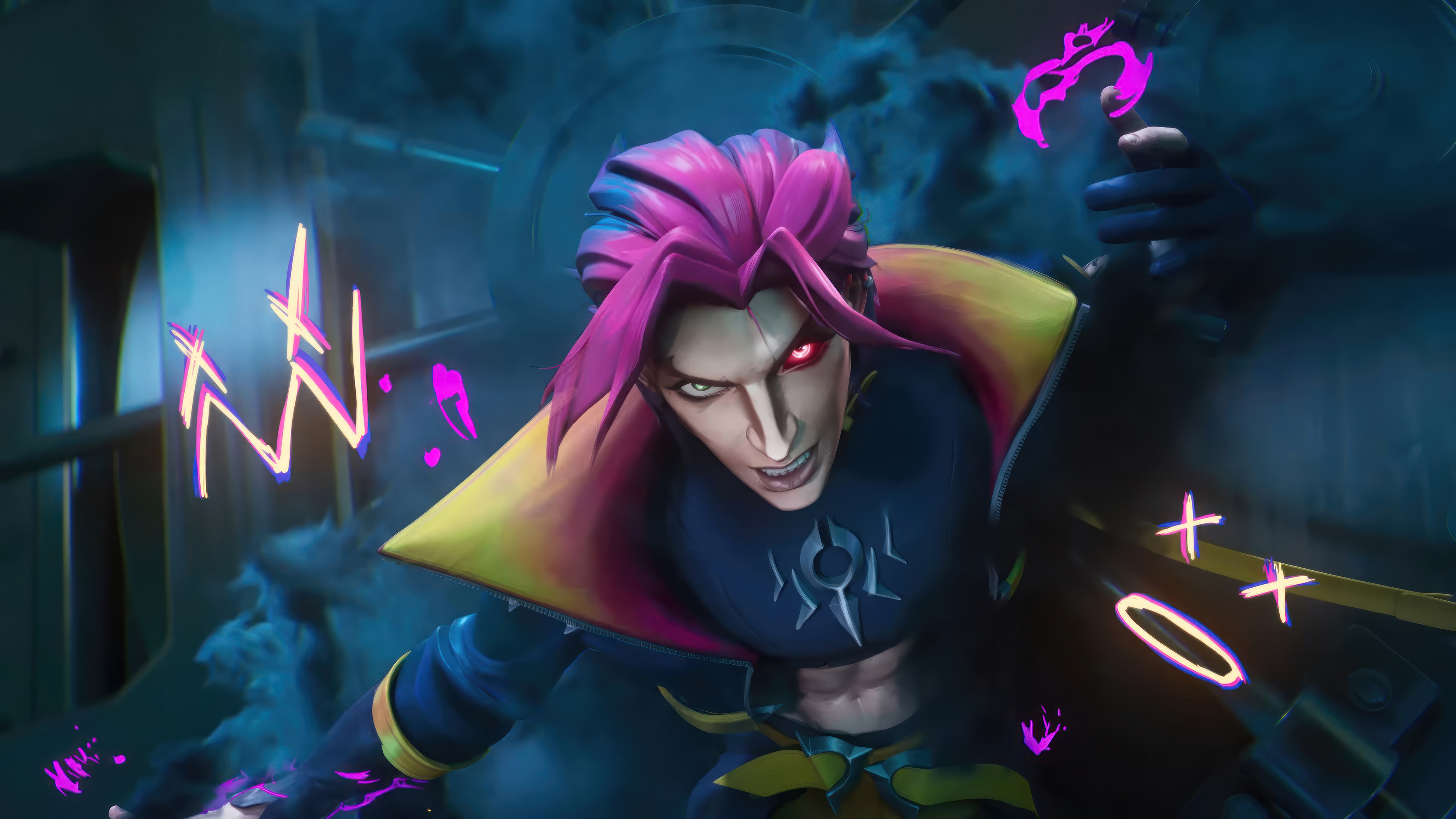 Kayn from League of Legends with purple hair HD Wallpaper
