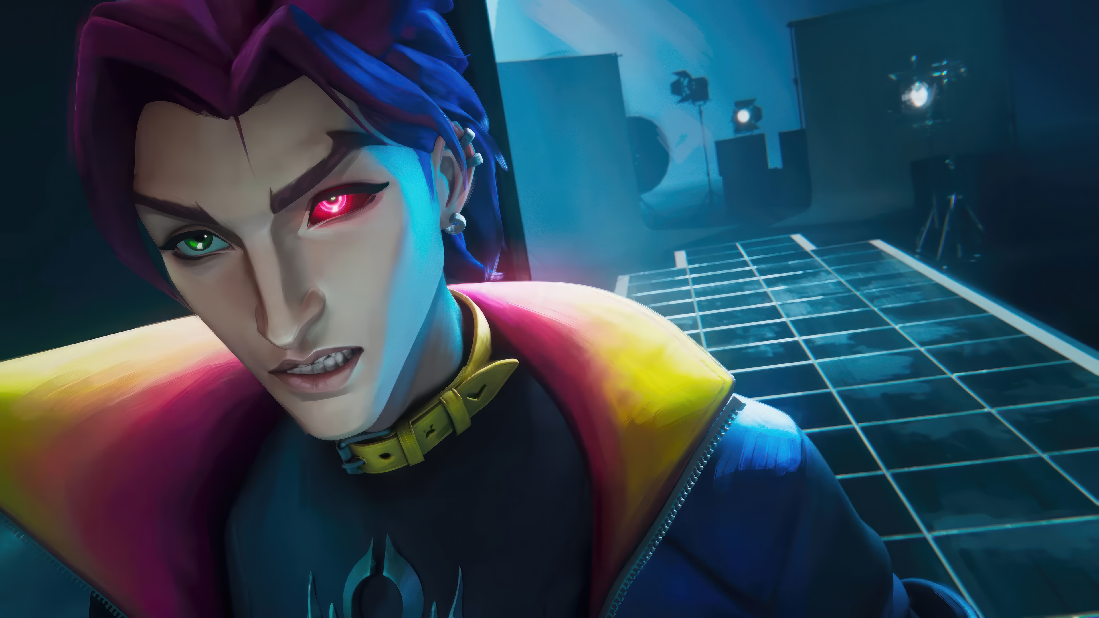 Heartsteel Kayn in a studio setting 4K HD Wallpaper