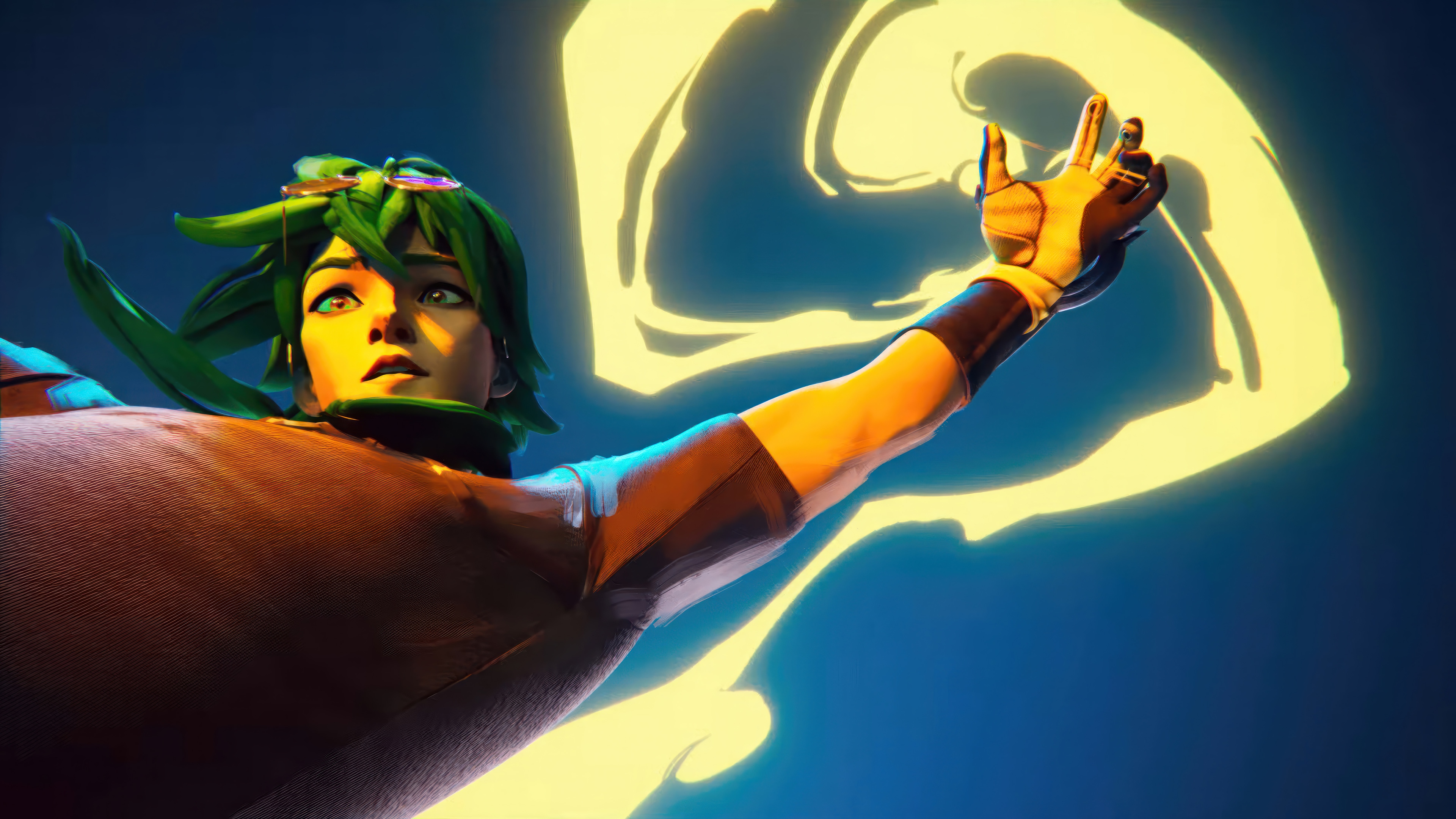 Ezreal from League of Legends with yellow energy HD Wallpaper