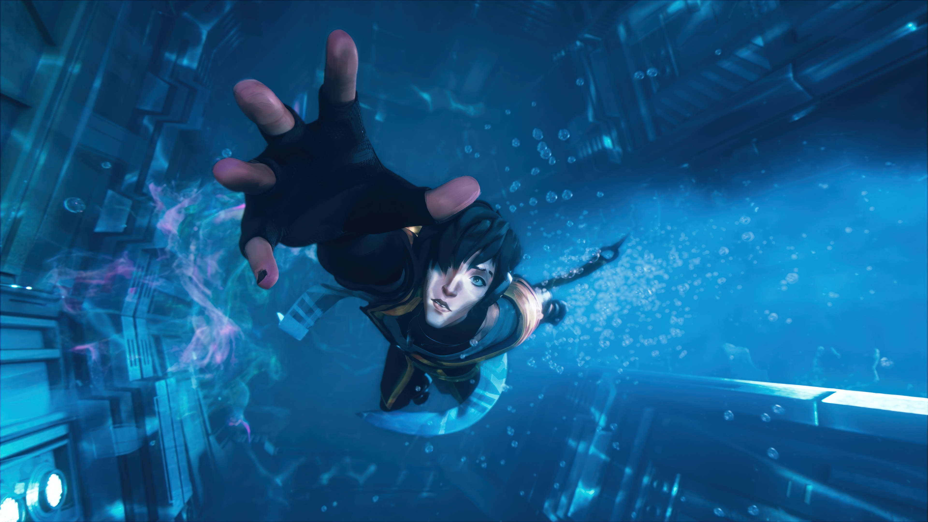 Aphelios from League of Legends underwater HD Wallpaper