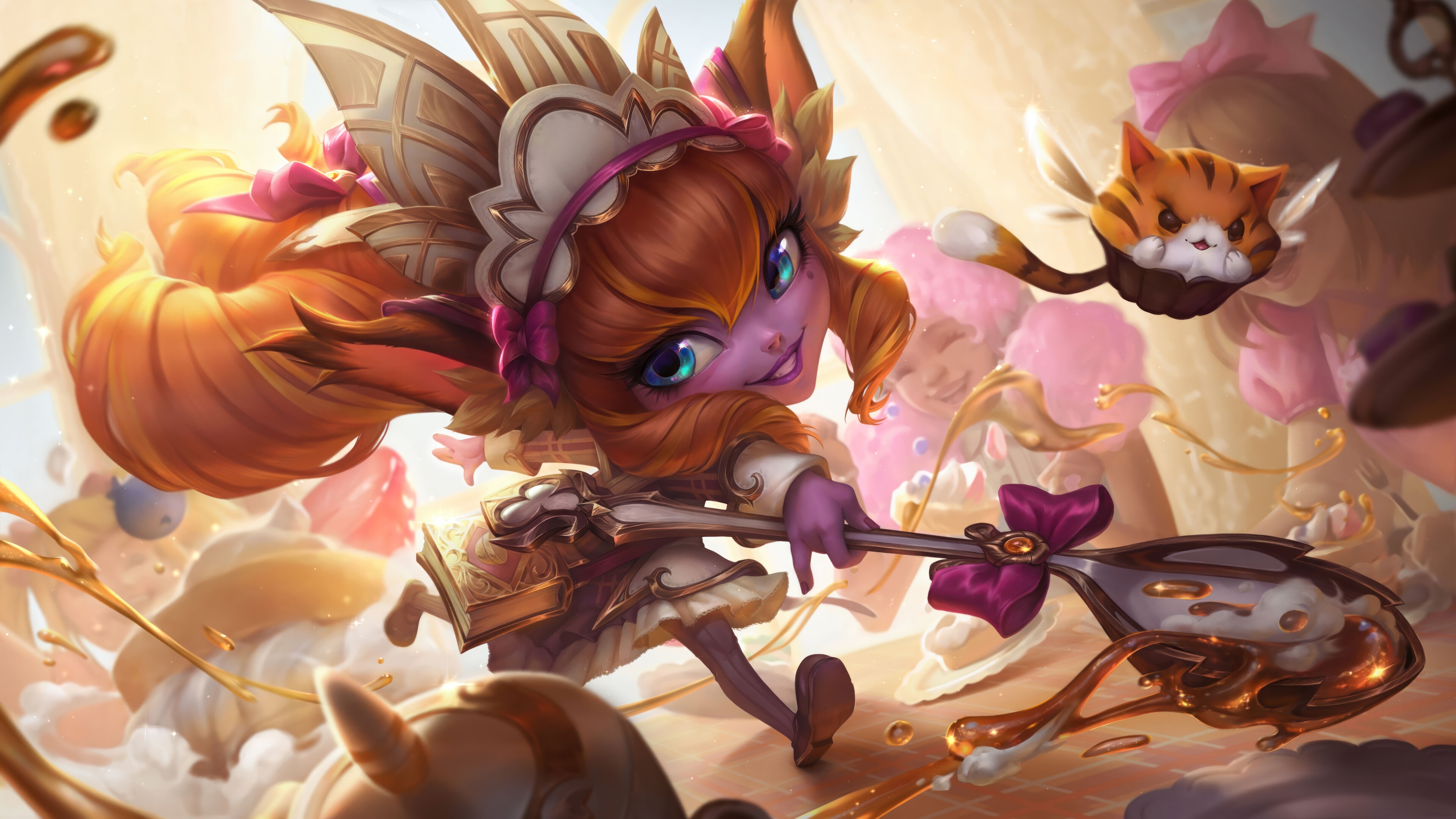 Cafe Cuties Lulu League of Legends Splash Art 4K HD Wallpaper