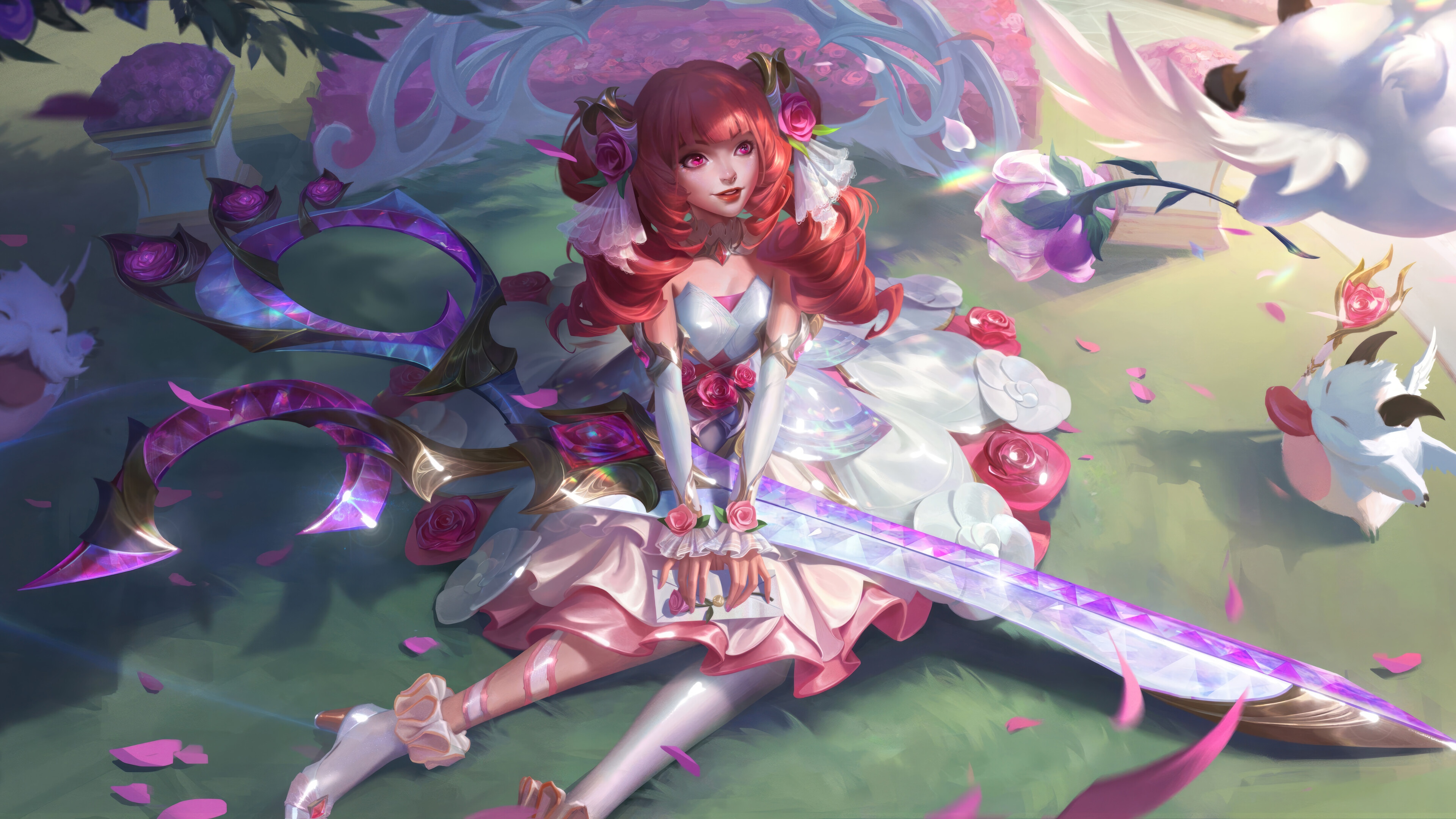Gwen with Giant Scissors in League of Legends Splash Art 4K HD Wallpaper