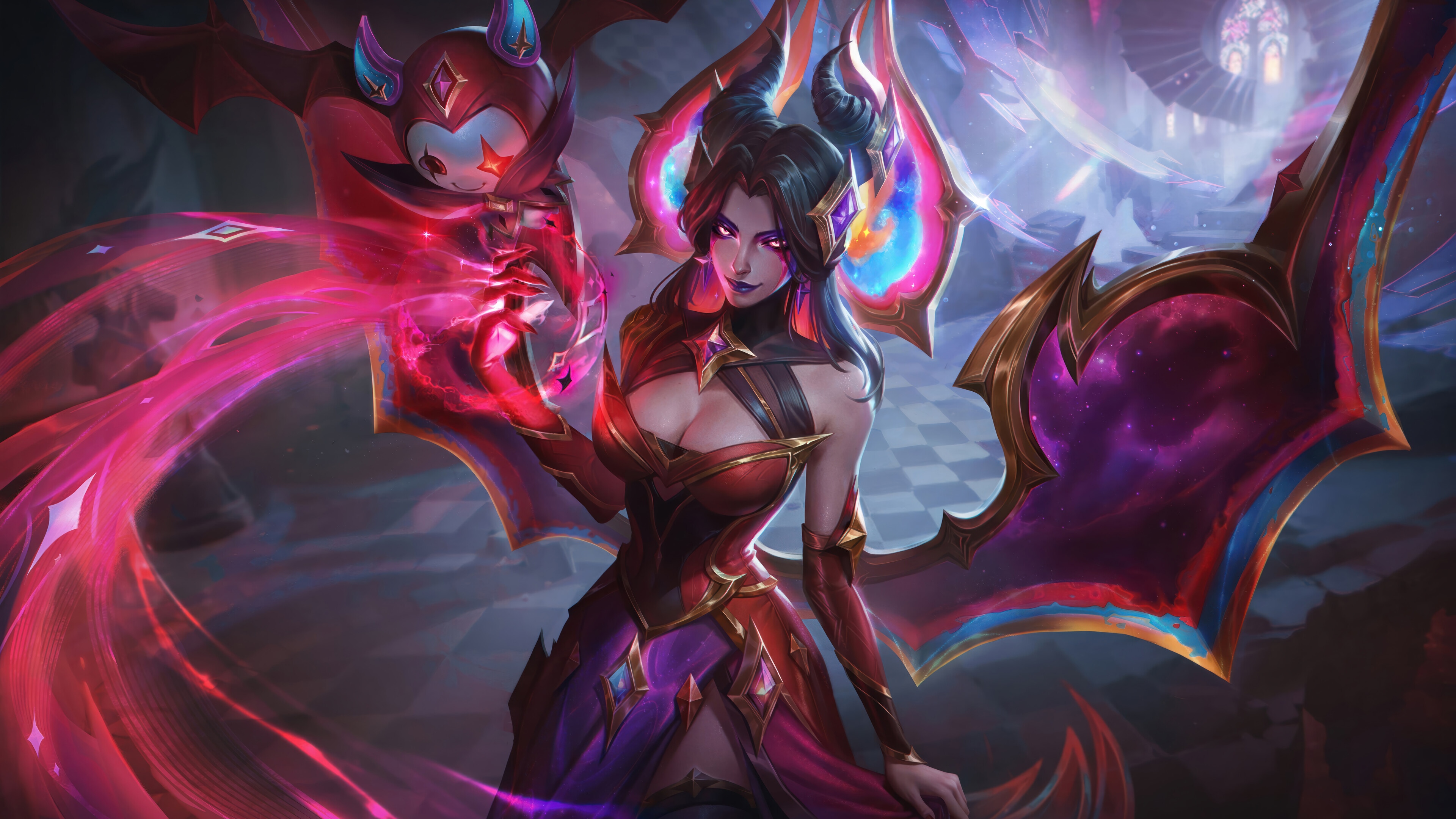 Morgana from League of Legends Splash Art 4K HD Wallpaper