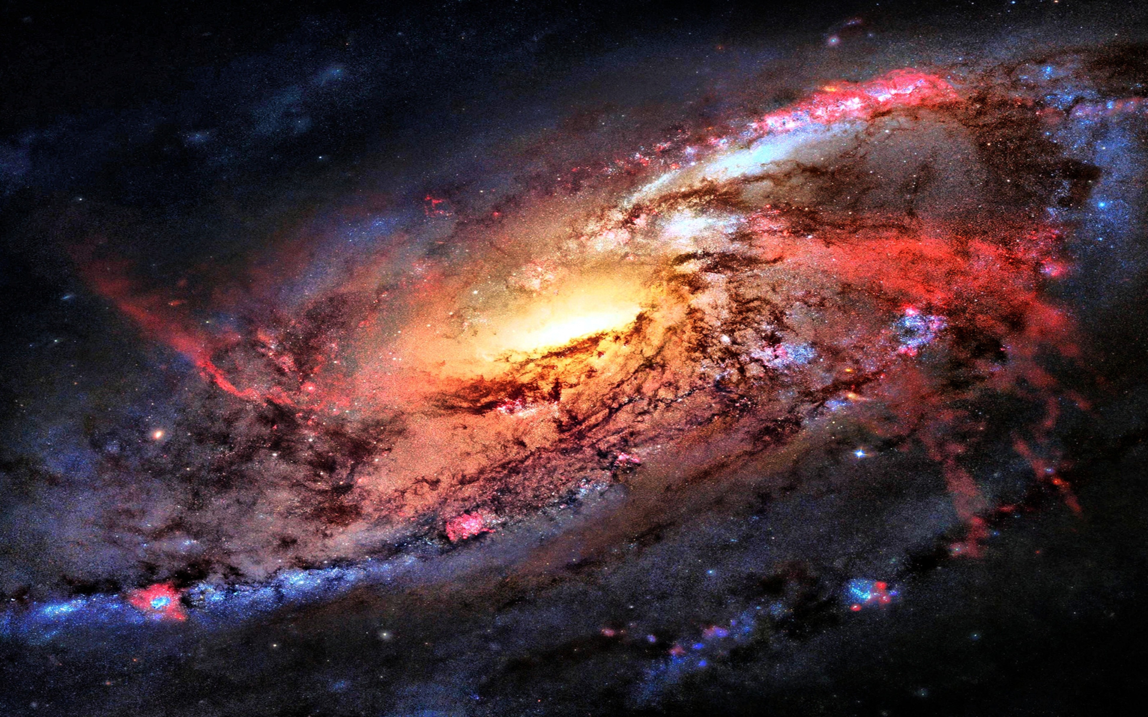 Galaxy in space, digital universe, 4K HD Wallpaper
