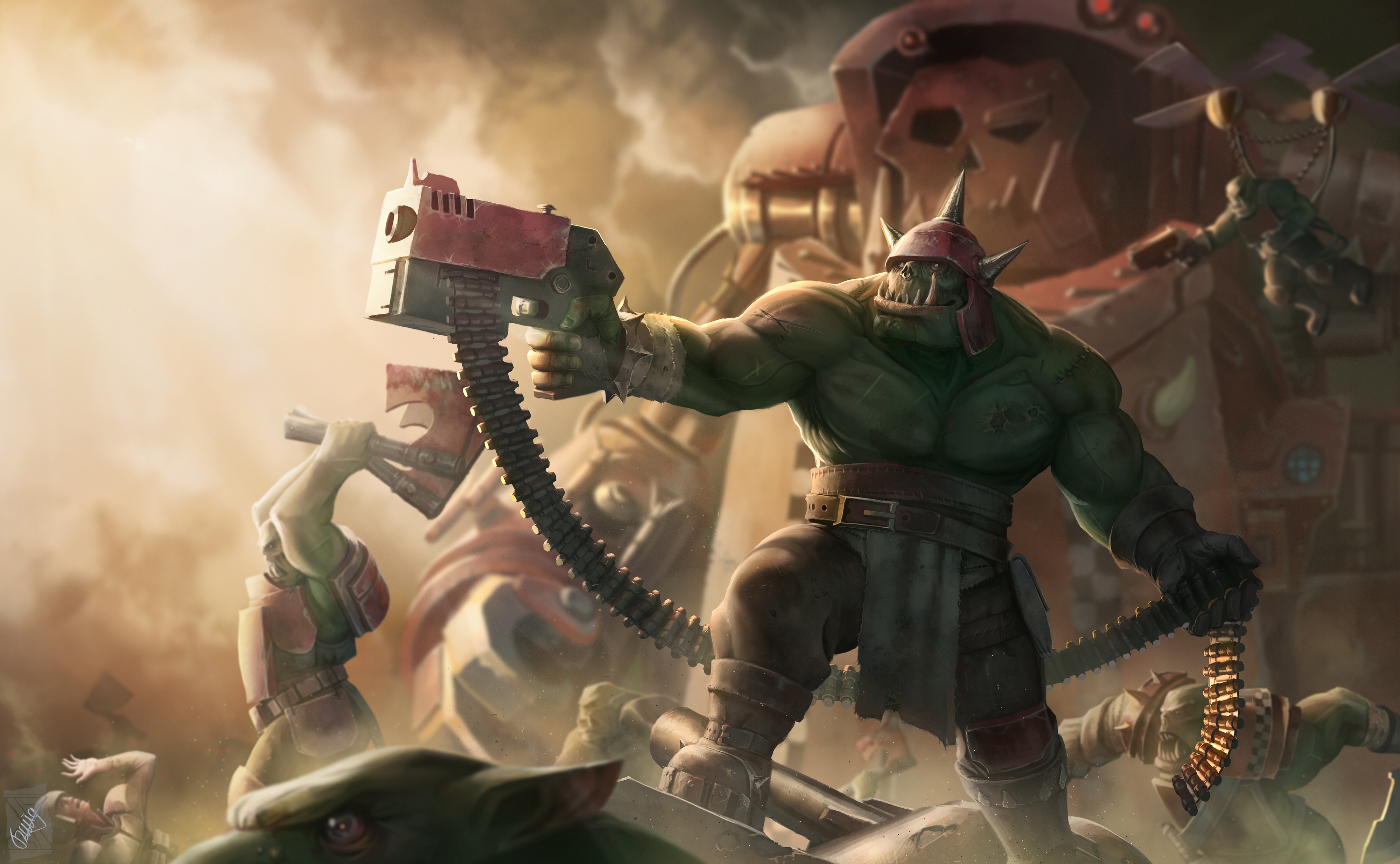 Orcs from Warhammer 40,000 Dawn of War III HD Wallpaper