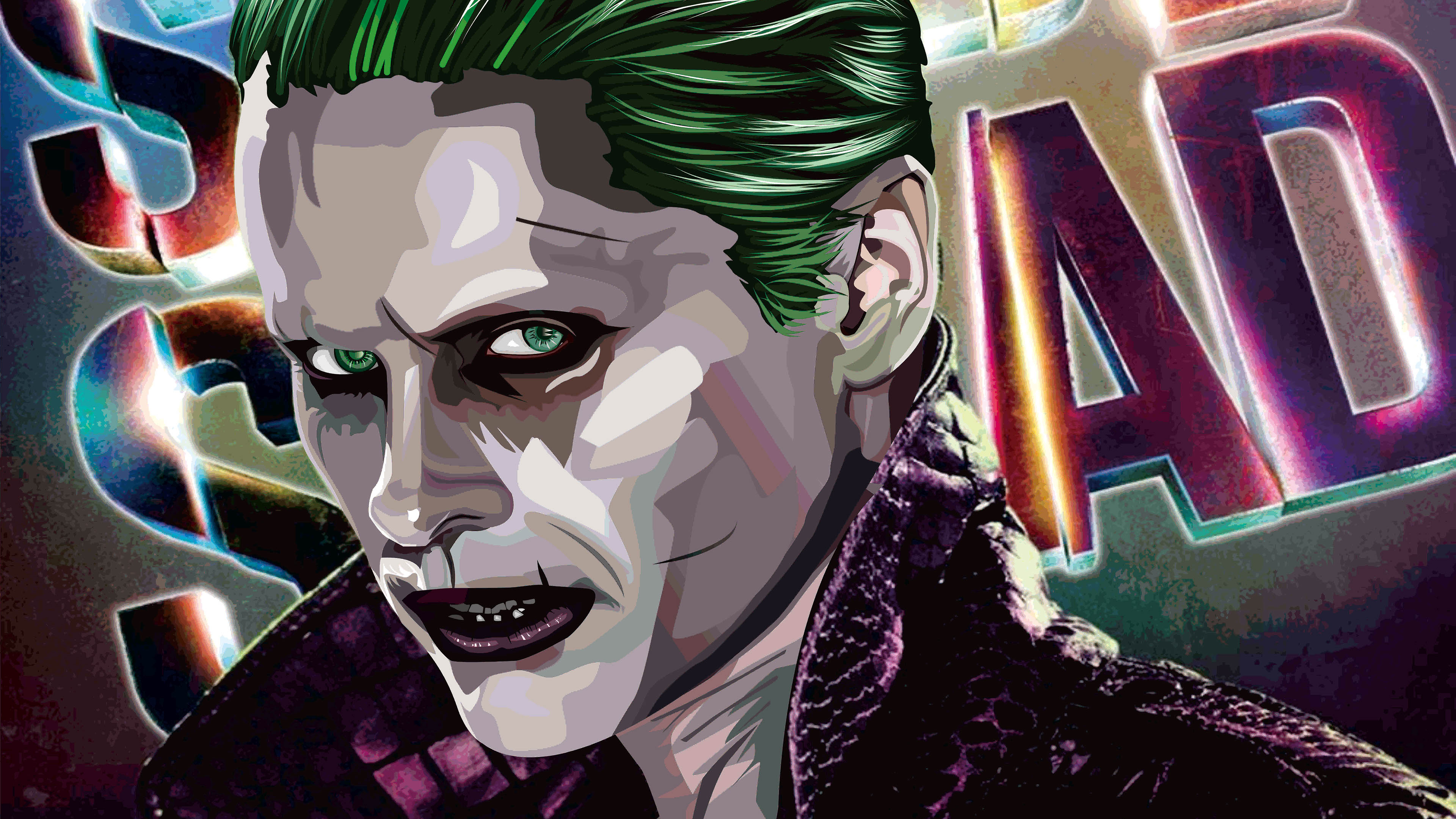Joker from Suicide Squad artwork HD Wallpaper