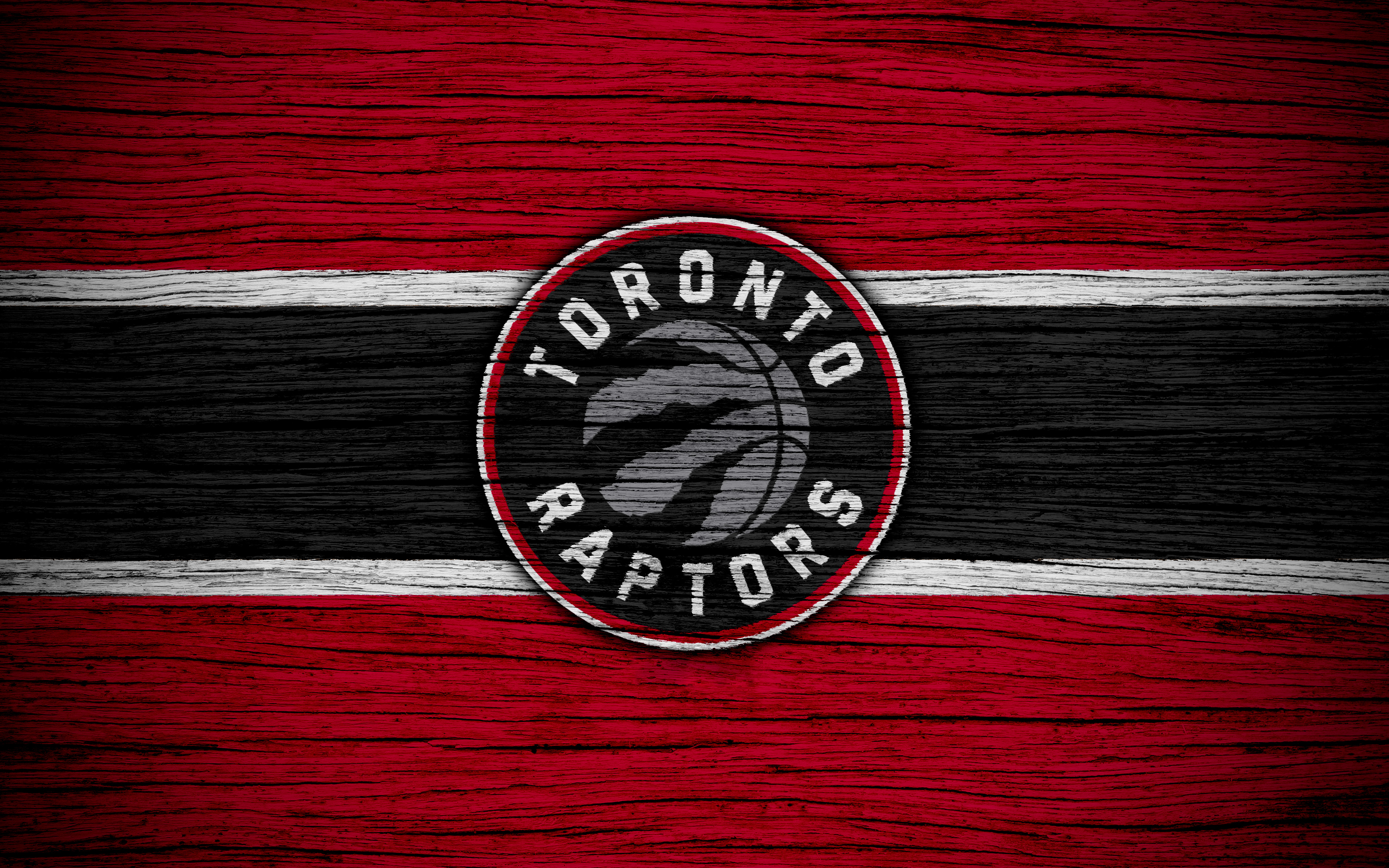 Toronto Raptors Logo on Wood Texture HD Wallpaper