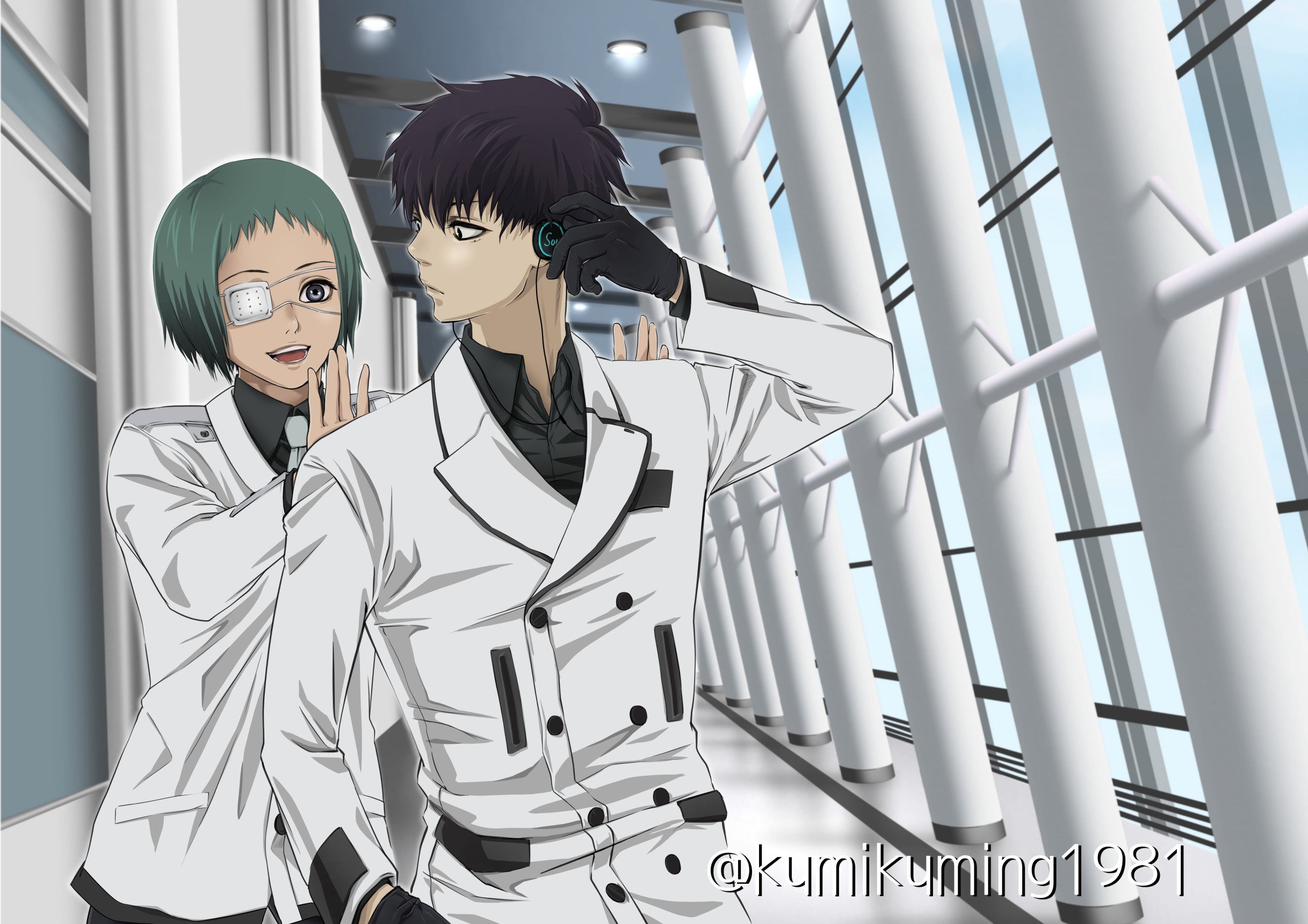 Tooru Mutsuki and Kuki Urie from Tokyo Ghoul HD Wallpaper