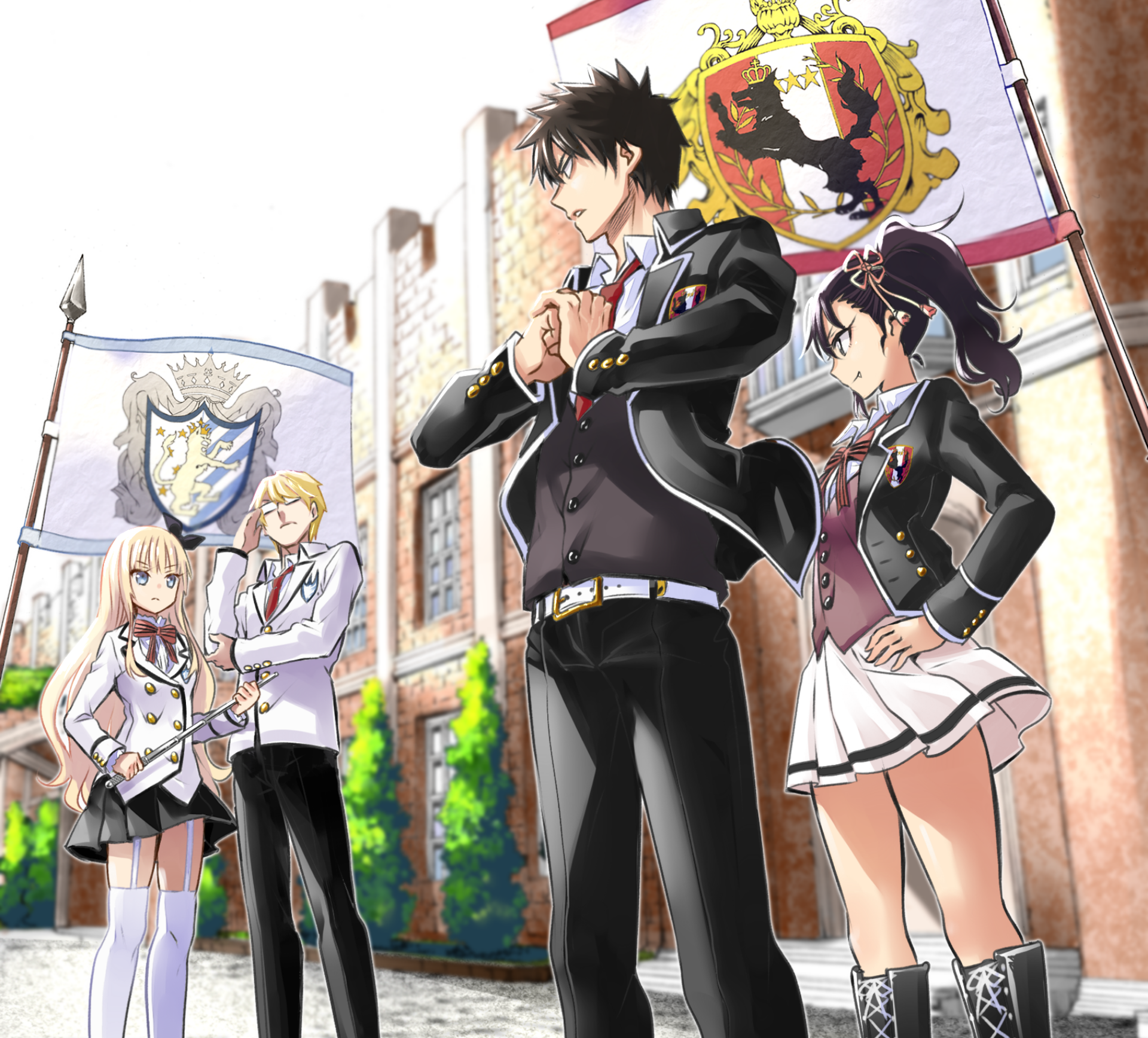 Romio Inuzuka, Juliet Persia, Hasuki Komai, Scott Fold HD Wallpaper