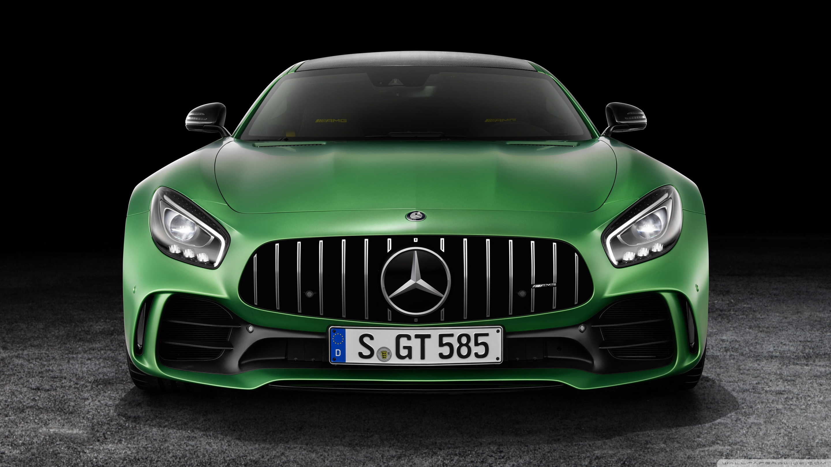Green Mercedes-AMG GT R HD Wallpaper