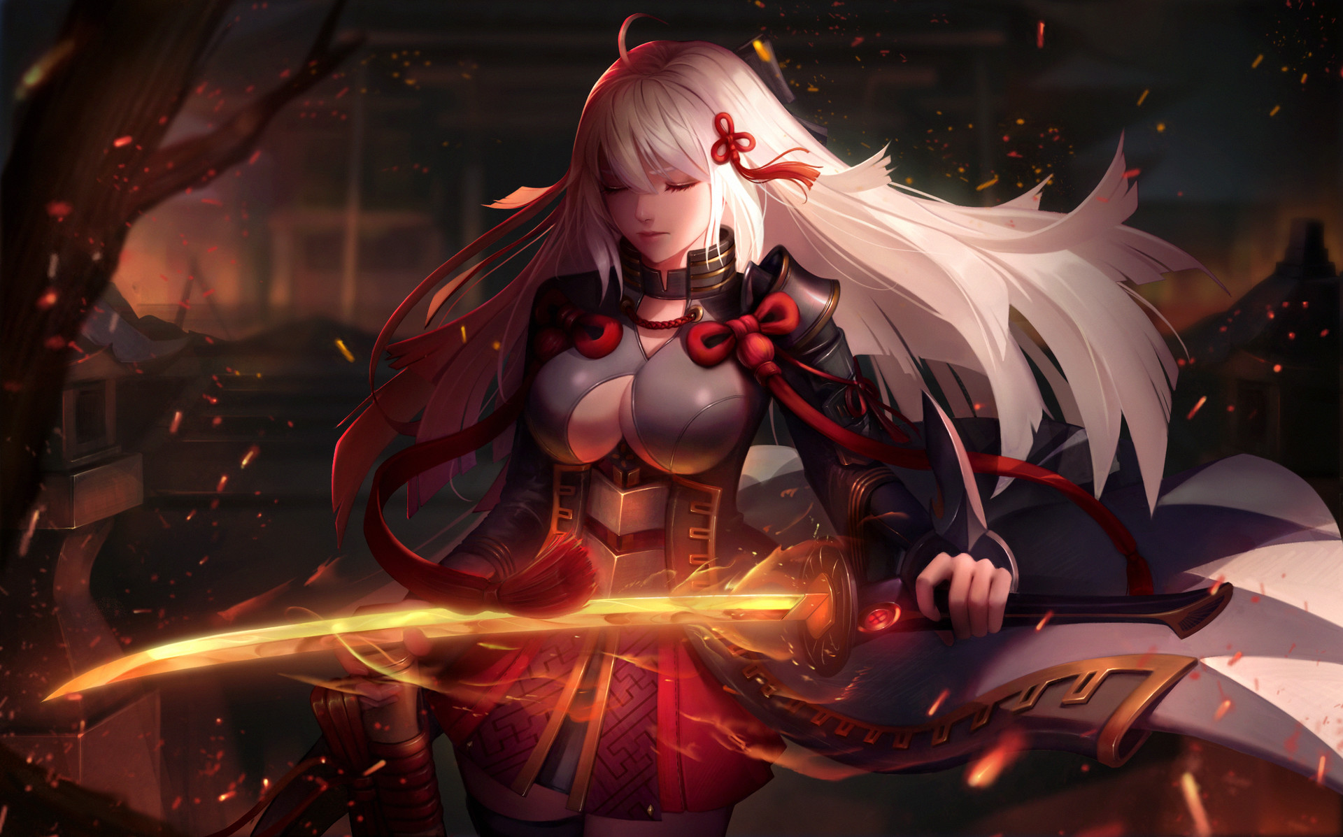 Okita Alter from Fate/Grand Order HD Wallpaper