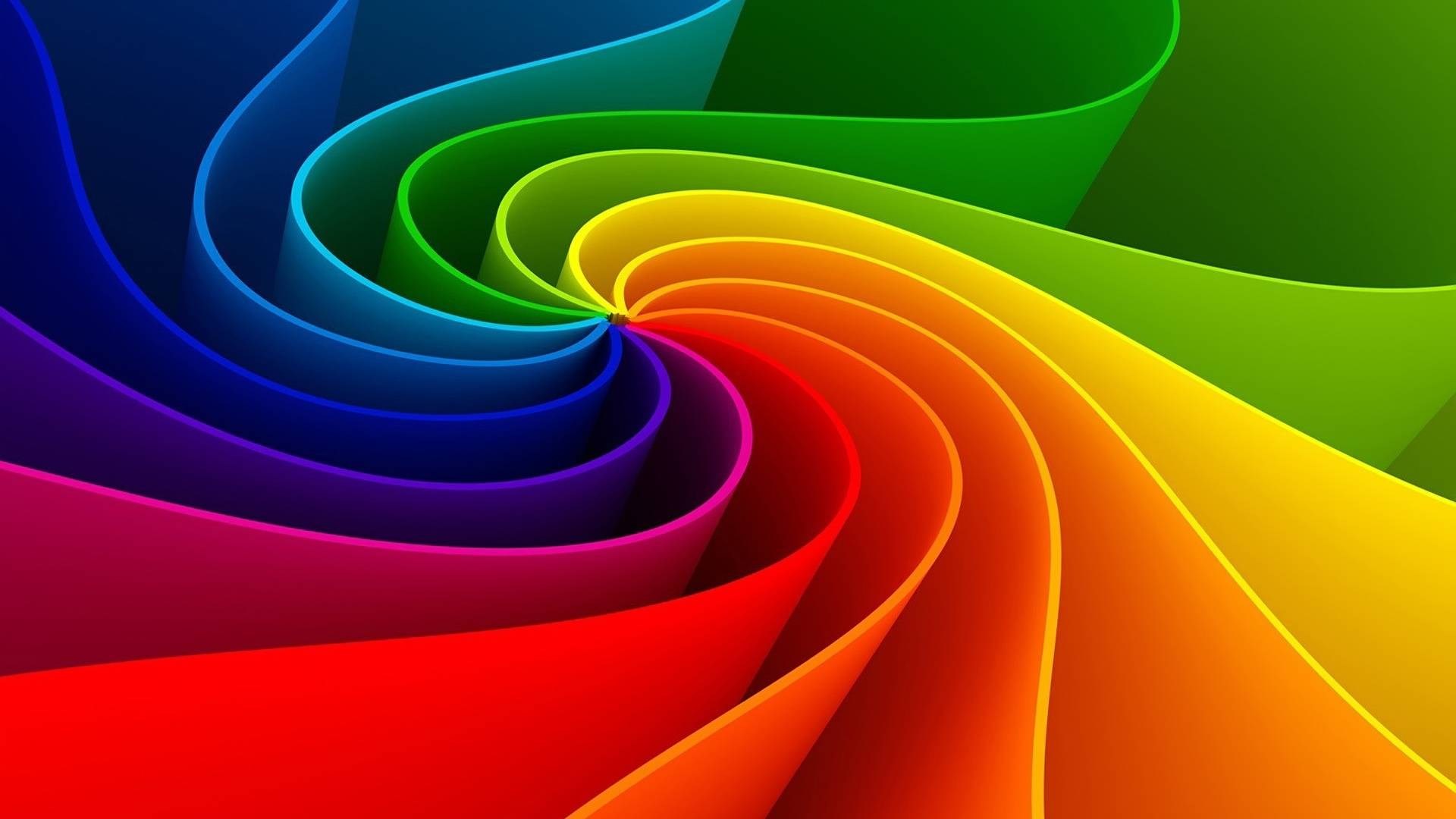 Rainbow Swirl Abstract Background HD Wallpaper