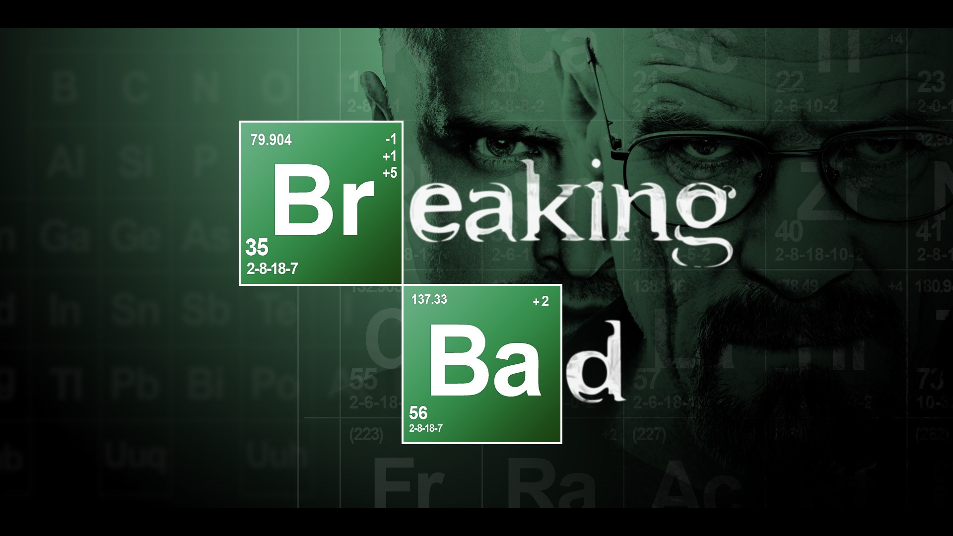 Breaking Bad title card with characters HD Wallpaper