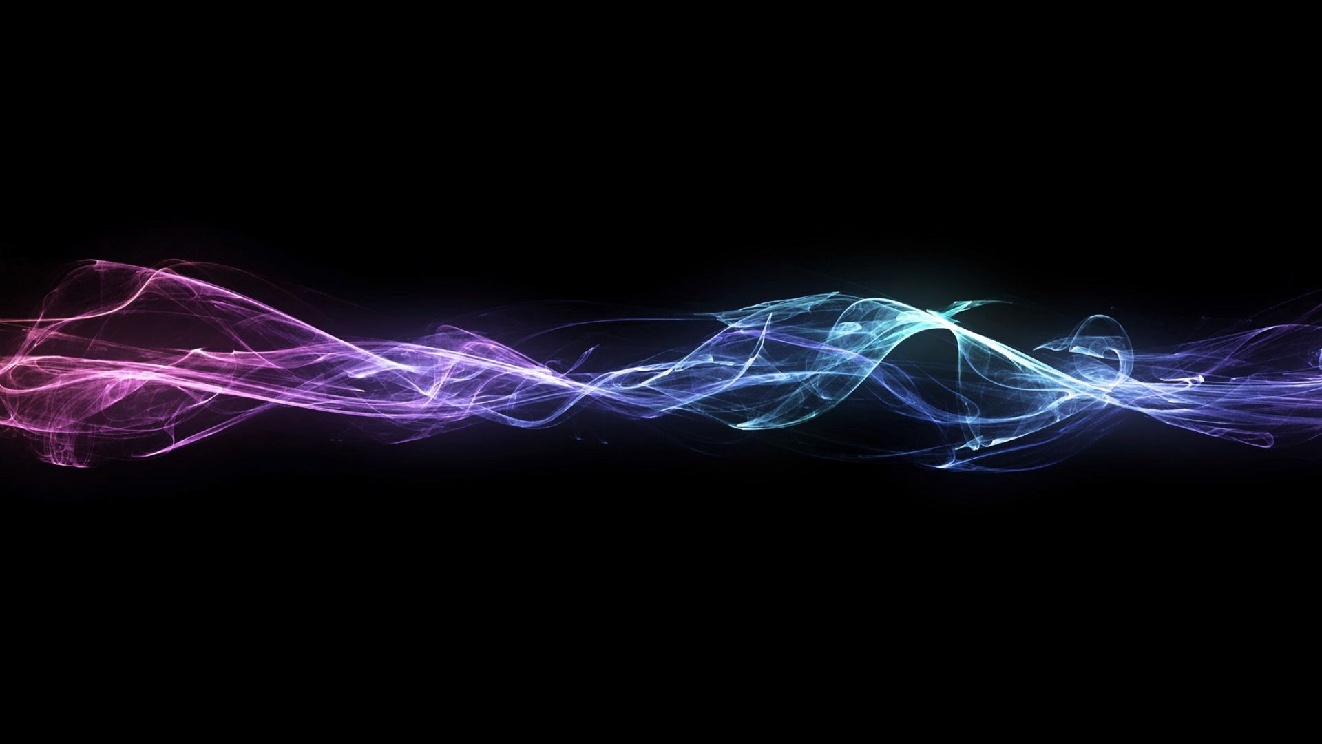 Abstract purple and blue light streaks on black HD Wallpaper